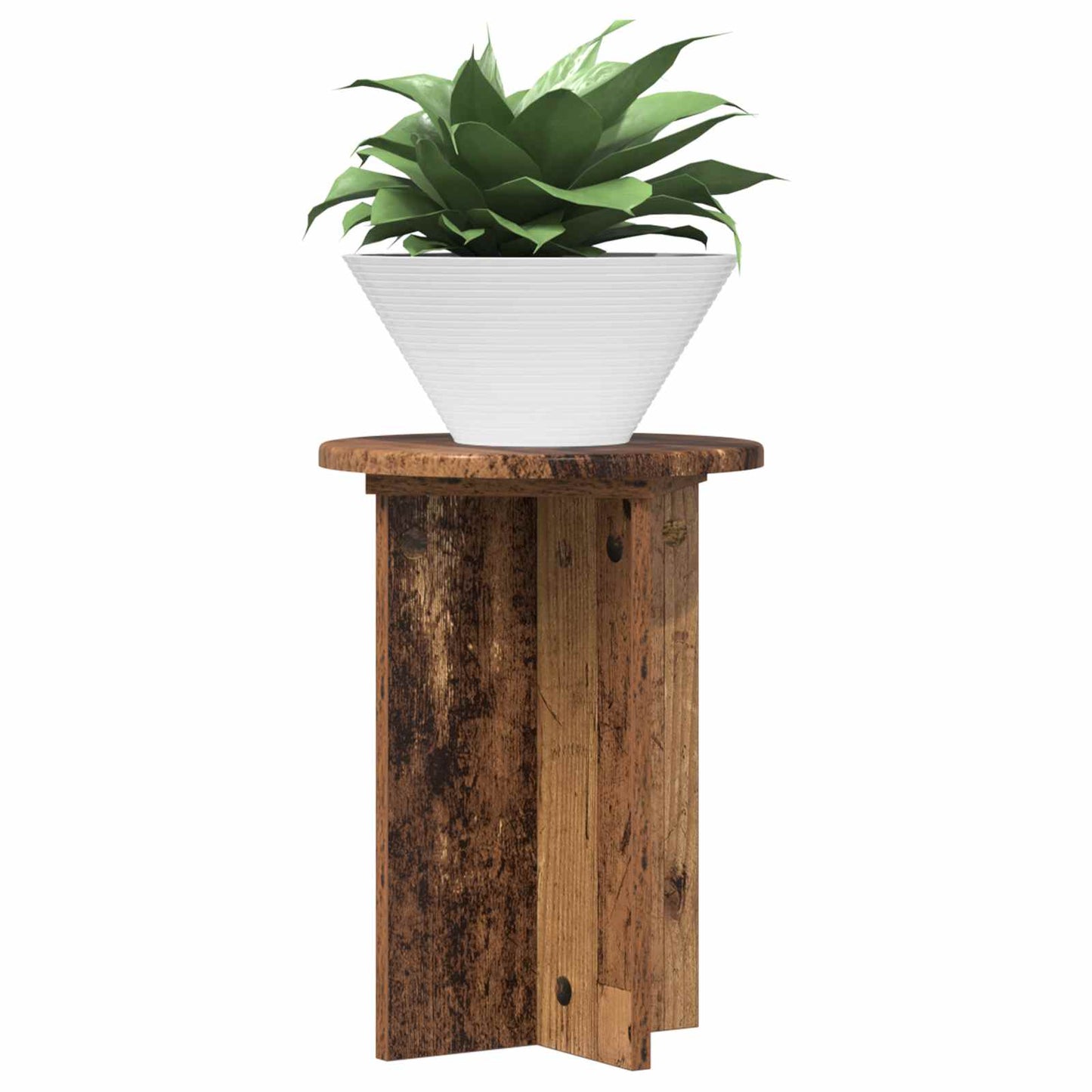 Planteholder 2 pcs Gammelt tre Ø29,5 x 40 cm Konstruert tre