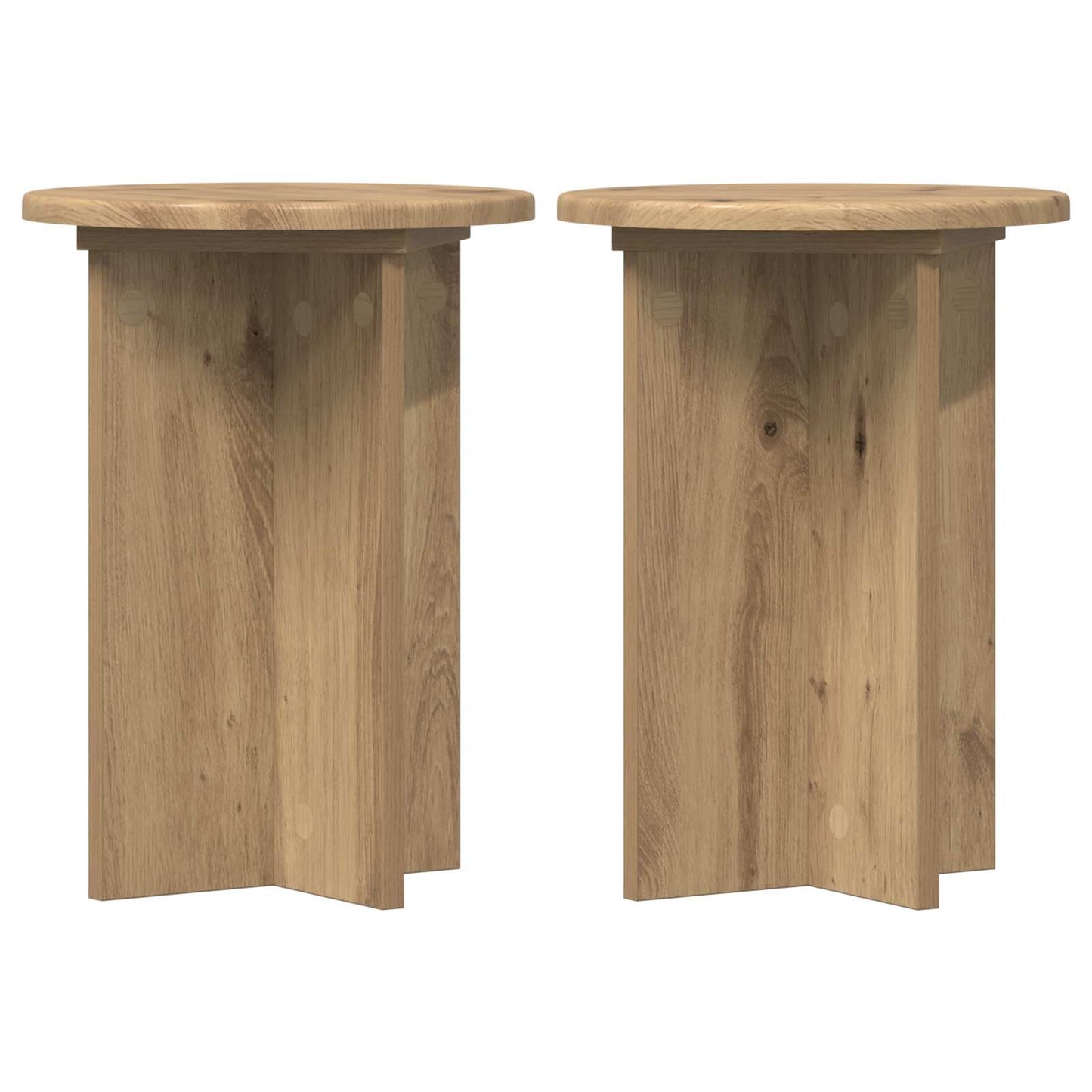 Planteholder 2 pcs Artisan eik Ø29,5 x 40 cm Konstruert tre