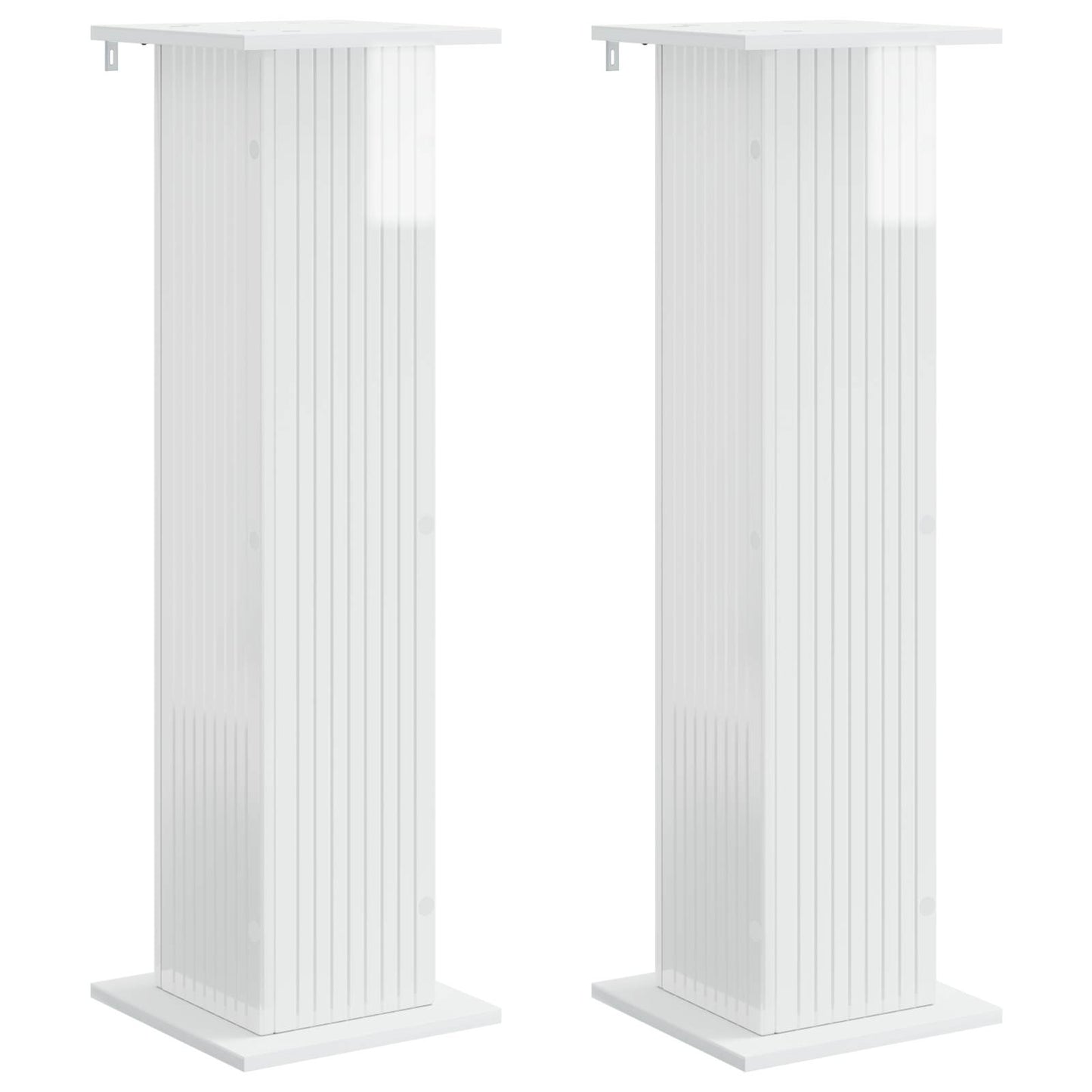 Planteholder 2 pcs Høgglans hvit 30,5 x 30 x 100,5 cm