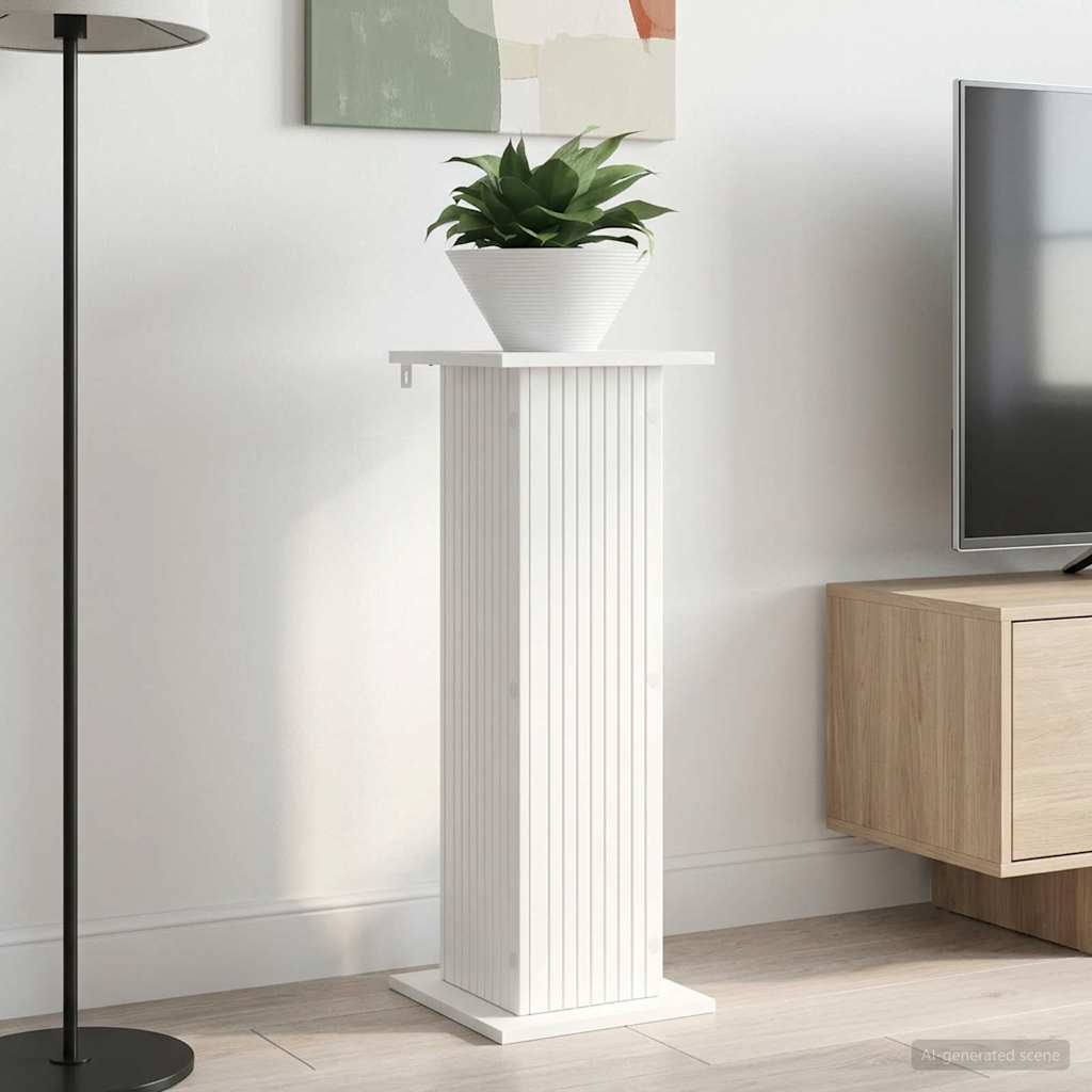 Planteholder 2 pcs Hvit 30,5 x 30 x 80,5 cm Konstruert tre
