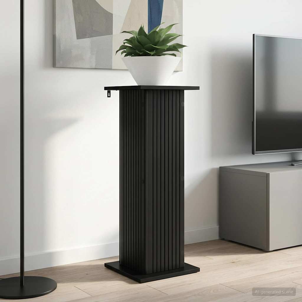 Planteholder 2 pcs Svart 30,5 x 30 x 80,5 cm Konstruert tre
