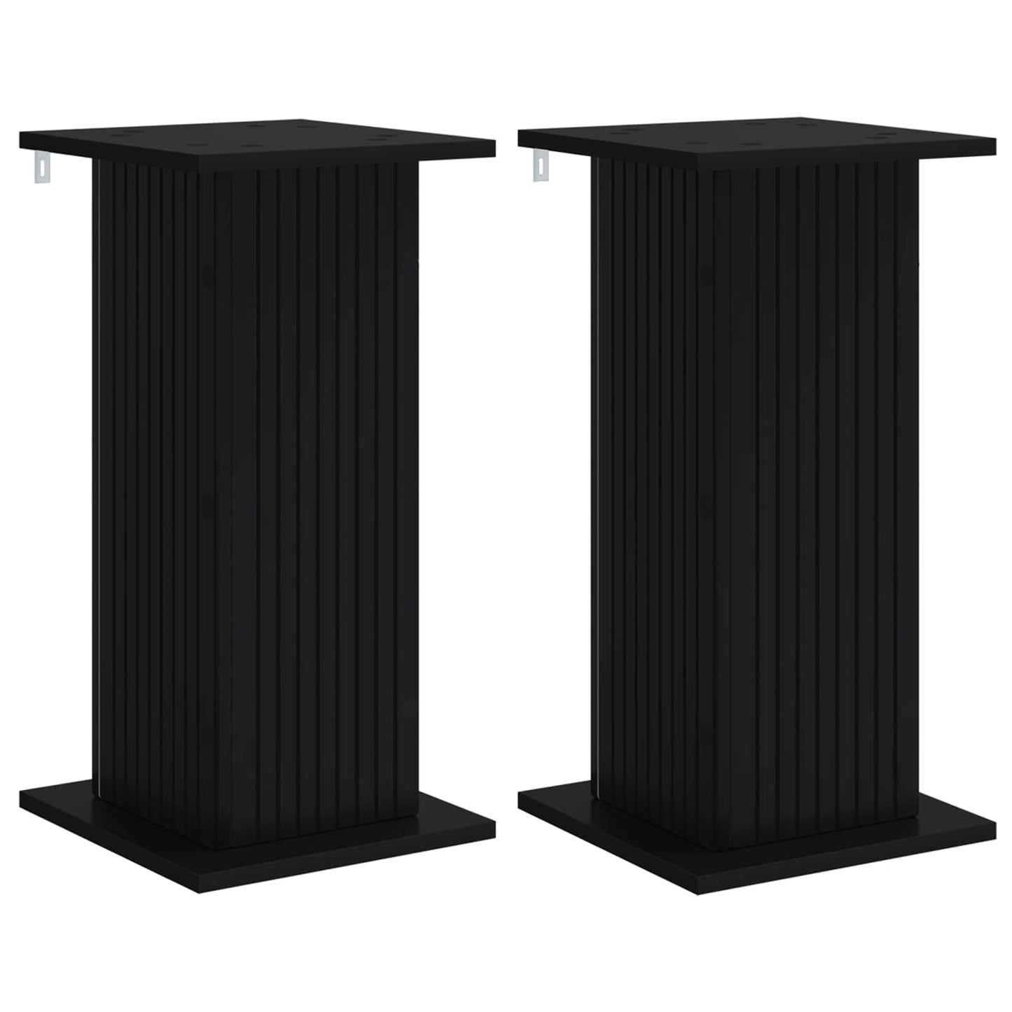 Planteholder 2 pcs Svart 30,5 x 30 x 60,5 cm Konstruert tre