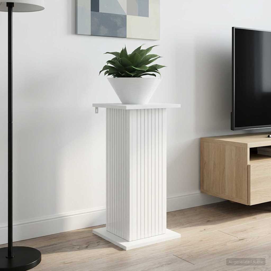 Planteholder 2 pcs Høgglans hvit 30,5 x 30 x 60,5 cm