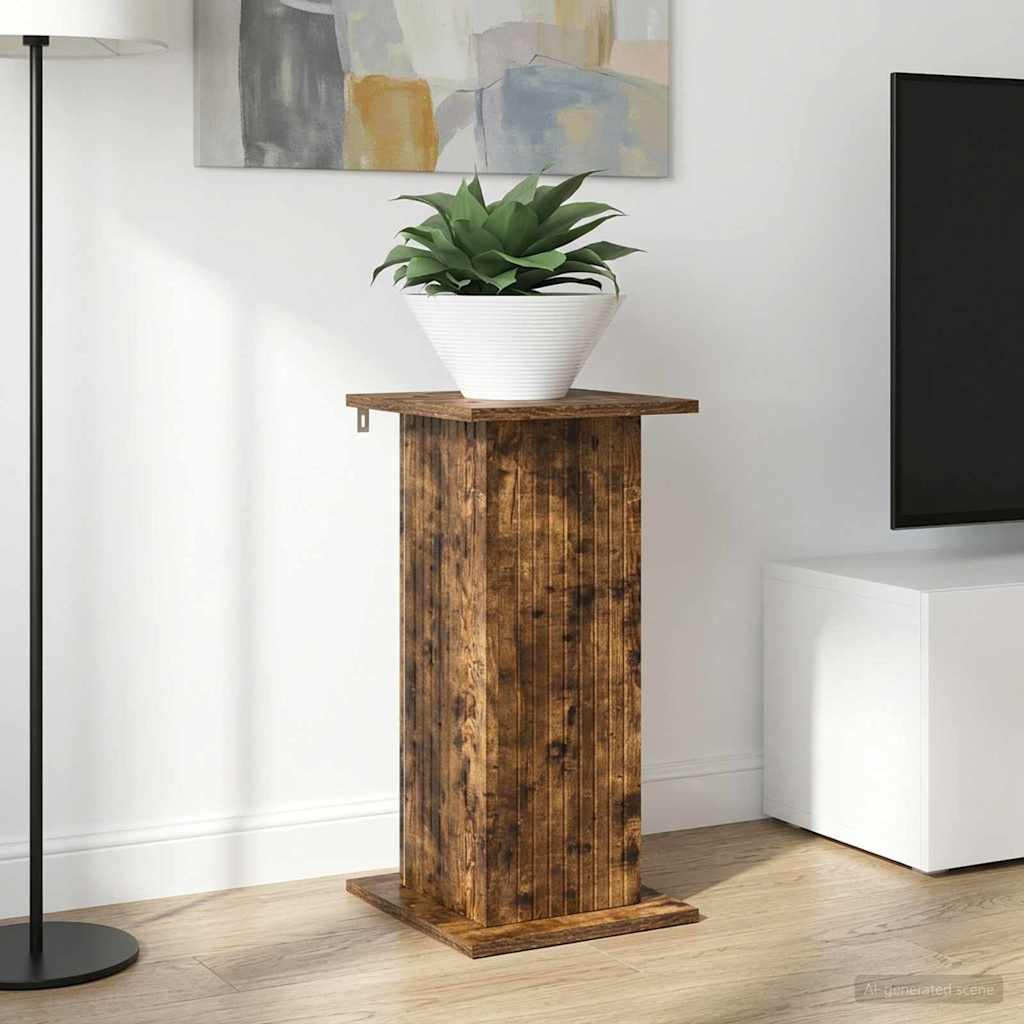 Planteholder Røkt Eik 30,5 x 30 x 60,5 cm Konstruert tre