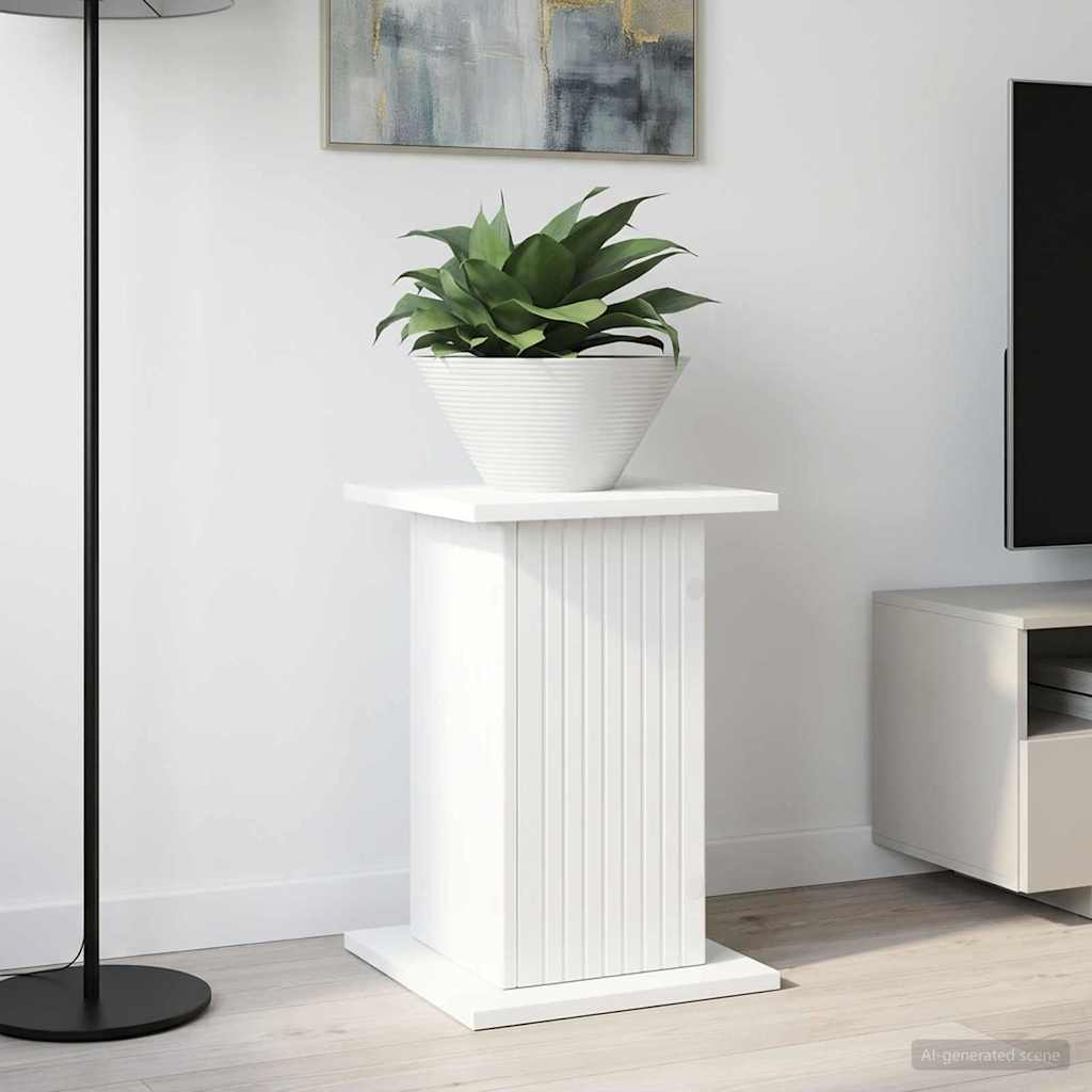 Planteholder Hvit 30,5 x 30 x 43 cm Konstruert tre