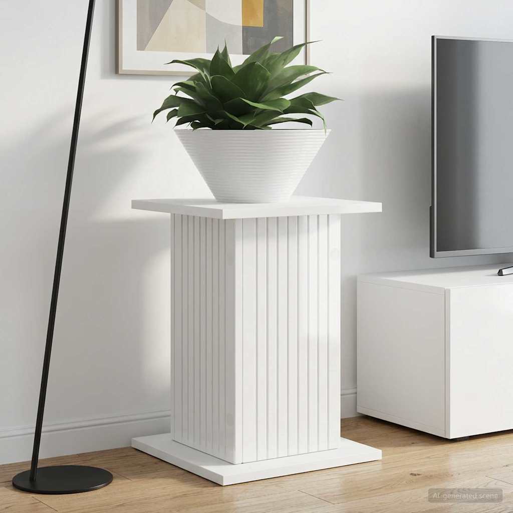 Planteholder Høgglans hvit 30,5 x 30 x 43 cm Konstruert tre