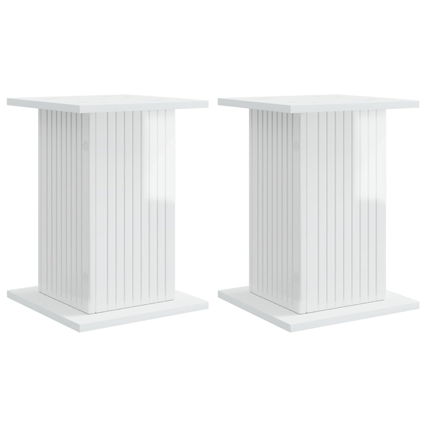 Planteholder 2 pcs Høgglans hvit 30,5 x 30 x 43 cm