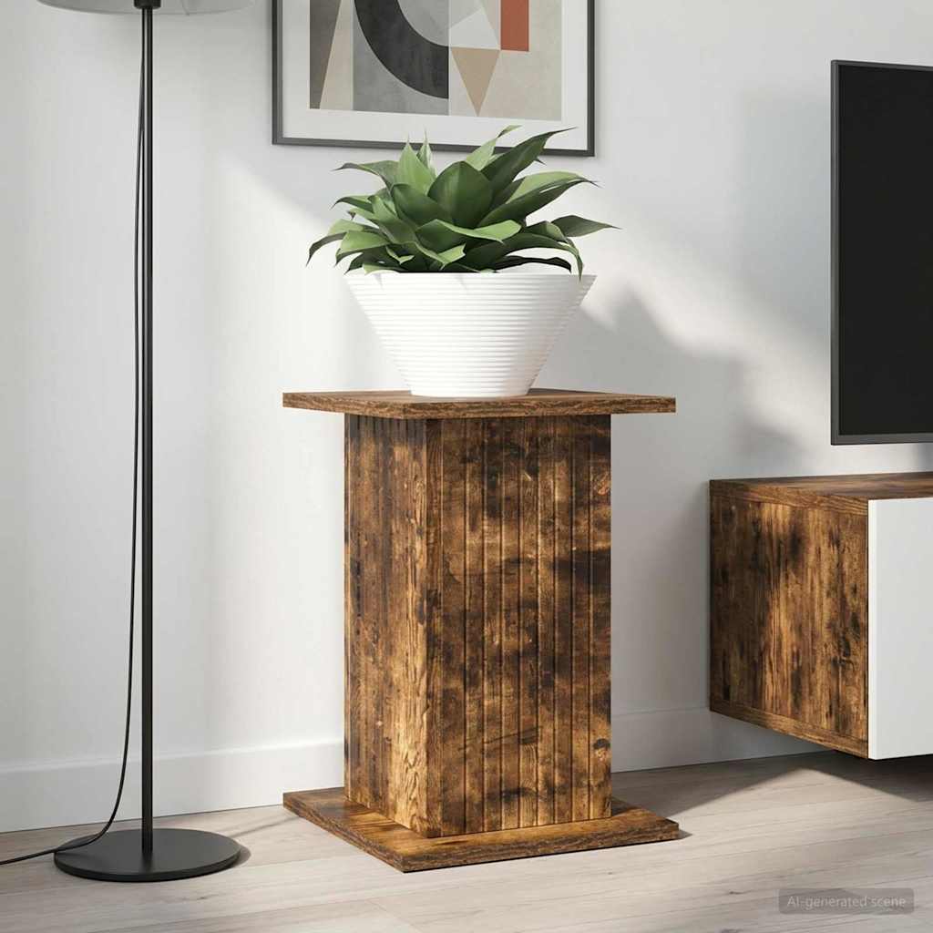 Planteholder 2 pcs Røkt Eik 30,5 x 30 x 43 cm Konstruert tre