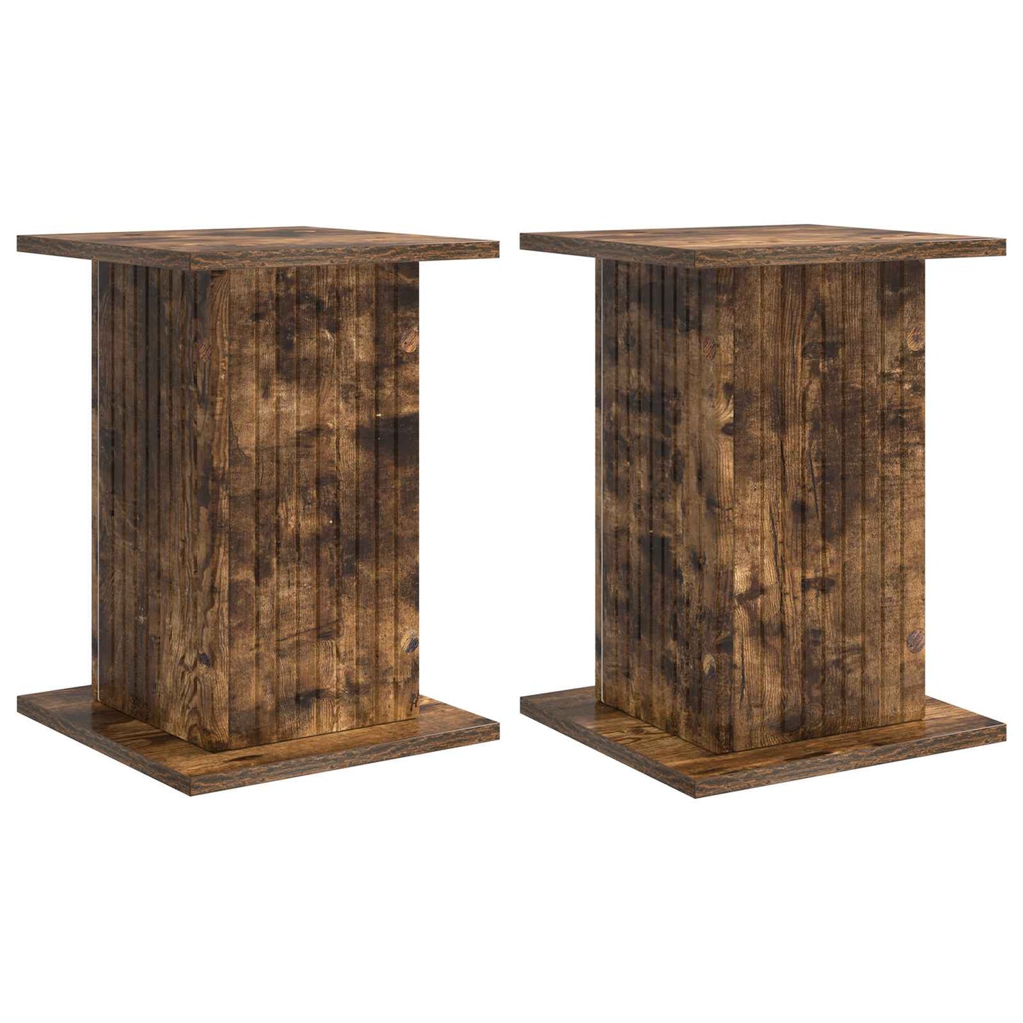 Planteholder 2 pcs Røkt Eik 30,5 x 30 x 43 cm Konstruert tre