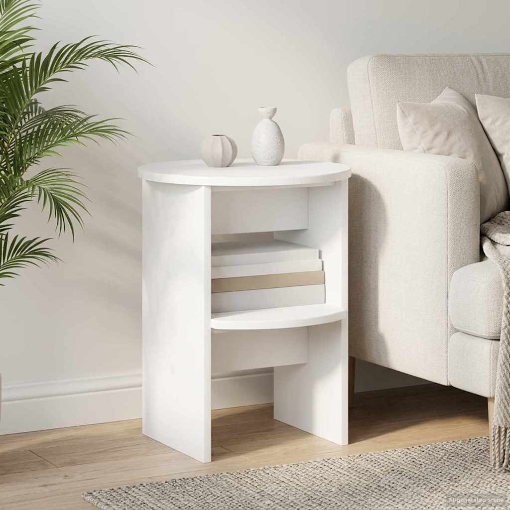 Sideskap Hvit Ø40 x 50 cm Konstruert tre