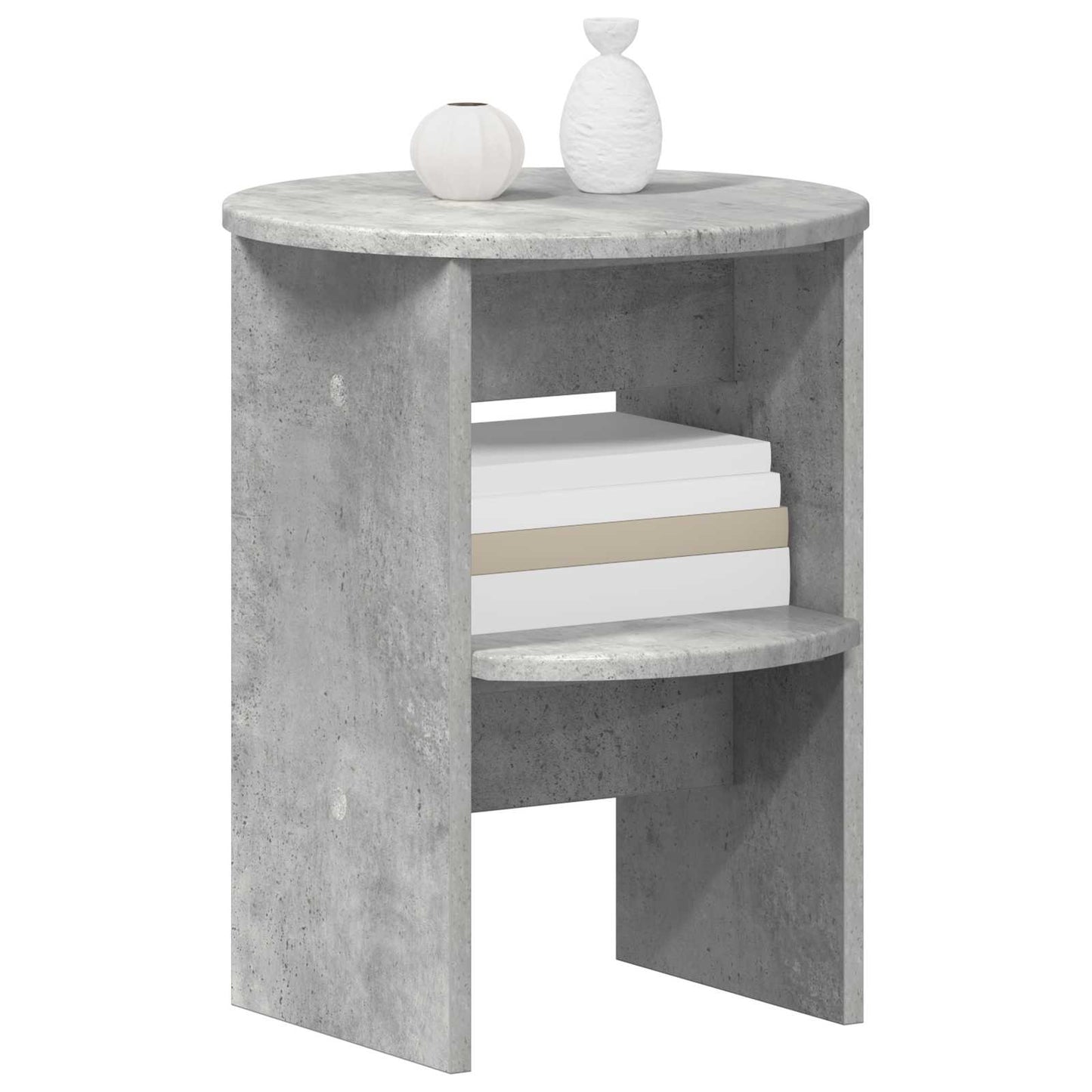 Sideskap BetongGrå Ø40 x 50 cm Konstruert tre