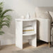 Sideskap 2 pcs Høgglans Hvit Ø40 x 50 cm Konstruert tre