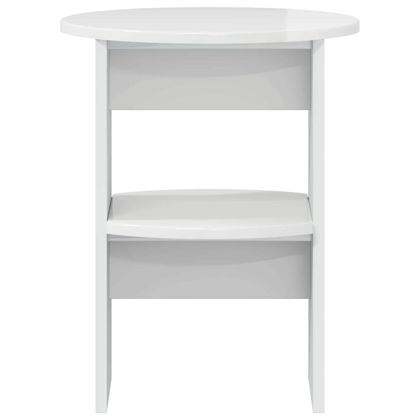 Sideskap 2 pcs Høgglans Hvit Ø40 x 50 cm Konstruert tre