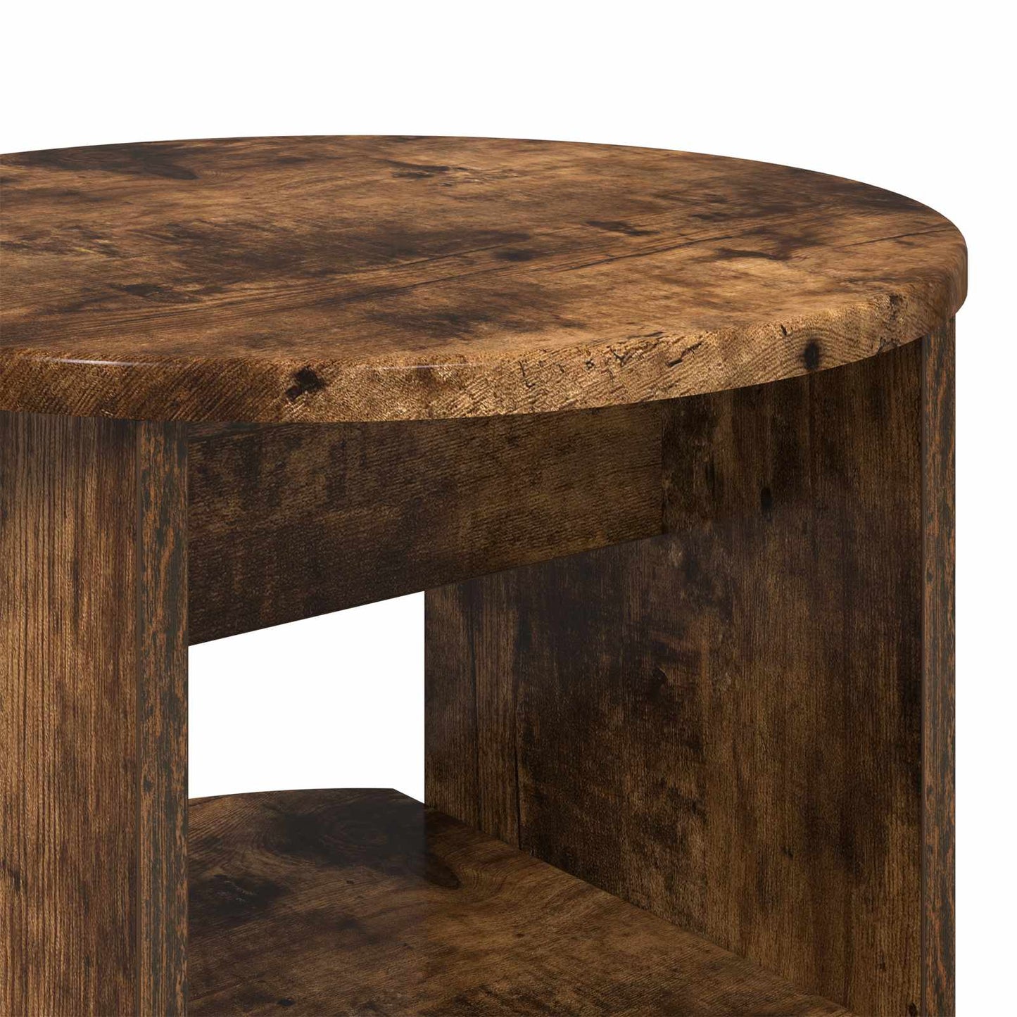 Sideskap 2 pcs Røkt Eik Ø40 x 50 cm Konstruert tre