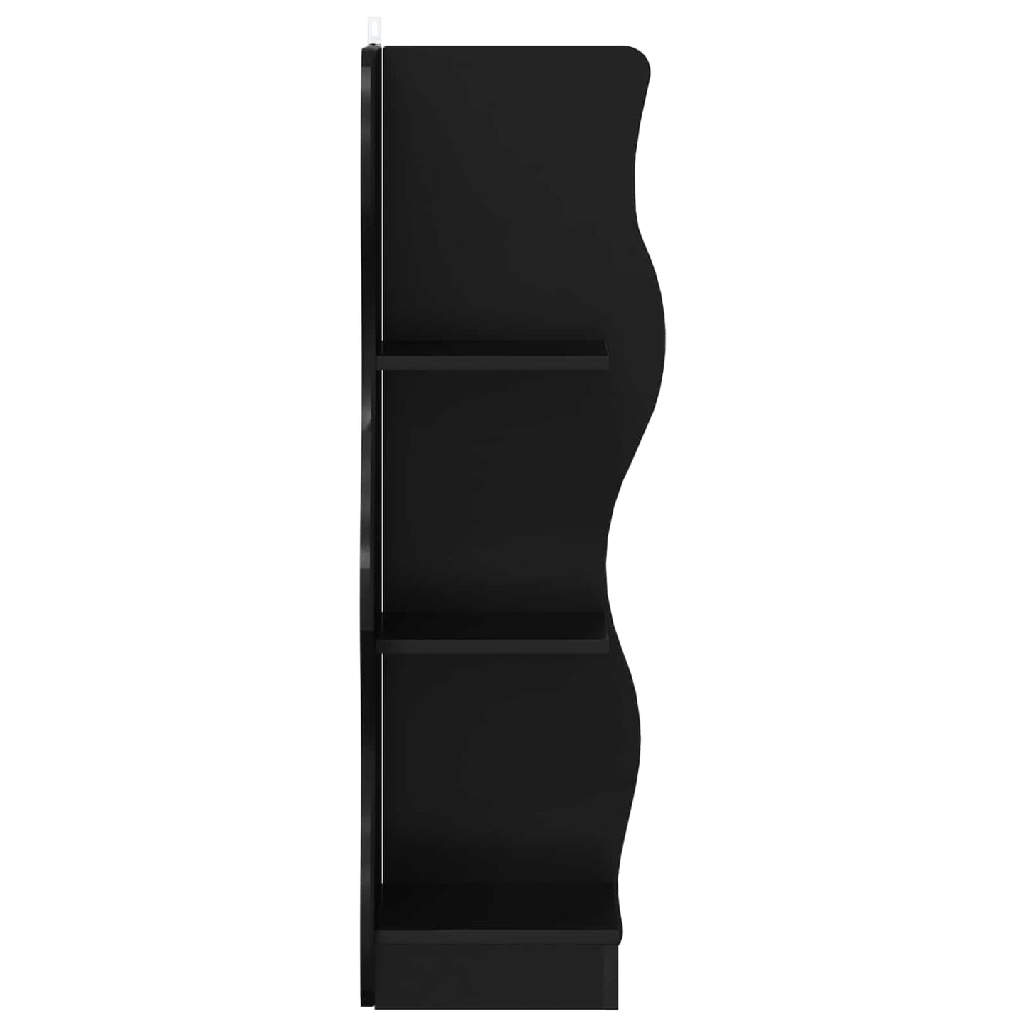 Hjørnehylle med hylle Svart 34 x 33 x 102 cm Konstruert tre