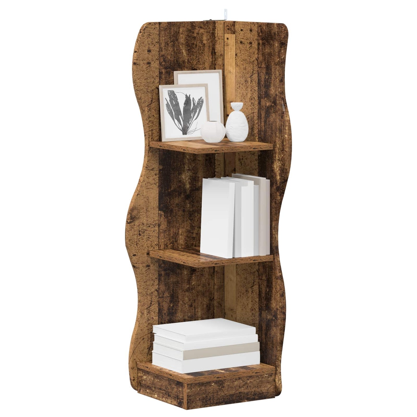Hjørnehylle Gammelt tre 34 x 33 x 102 cm Konstruert tre
