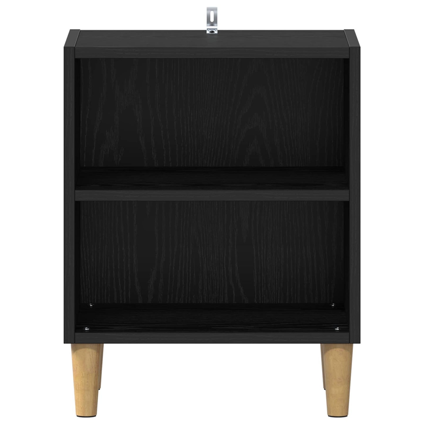 Sengeskap 2 pcs Svart Eik 40 x 30 x 50 cm Konstruert tre