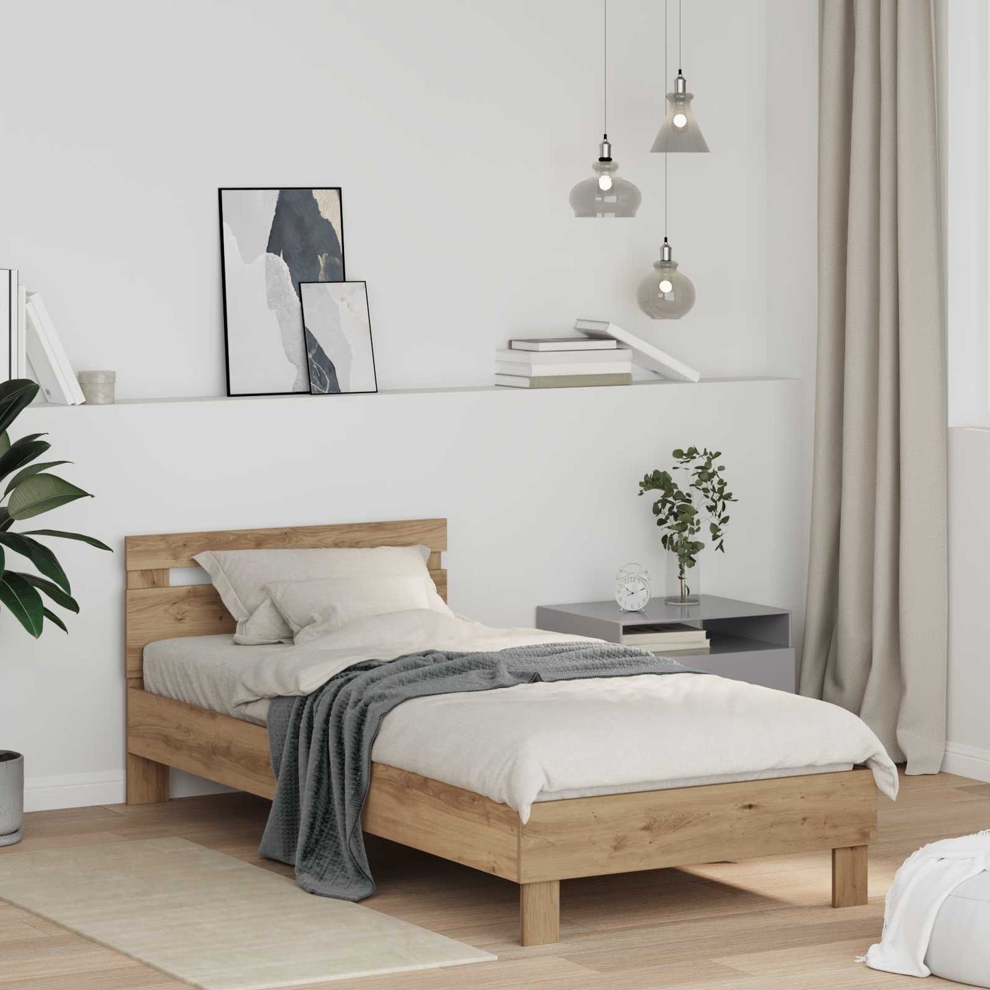 Sengestamme Artisan Eik 98.5 x 200 cm Konstruert tre vidaXL