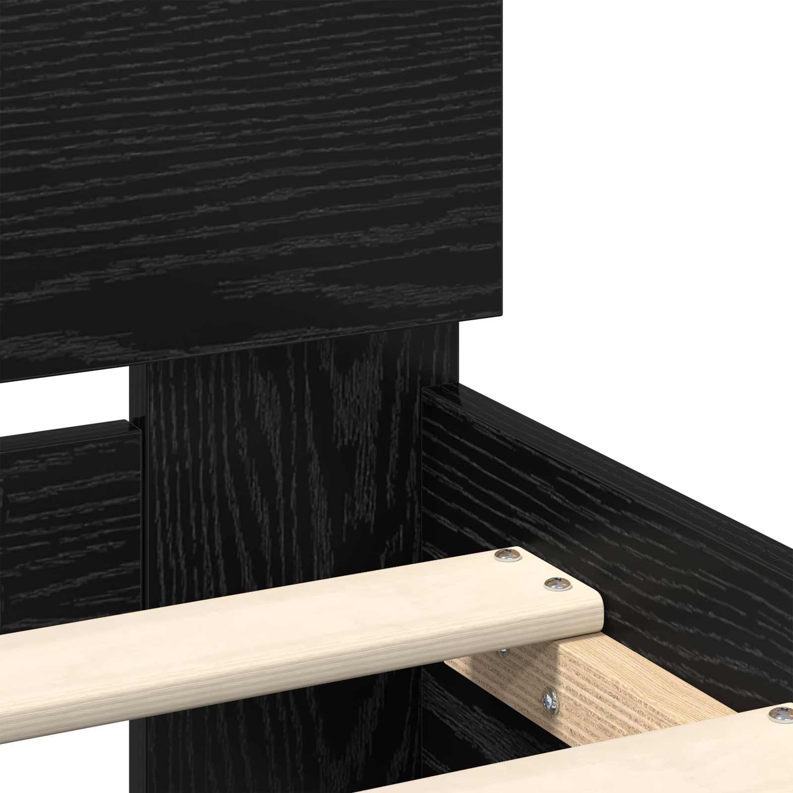 Sengestamme Svart Eik 98.5 x 200 cm Konstruert tre vidaXL