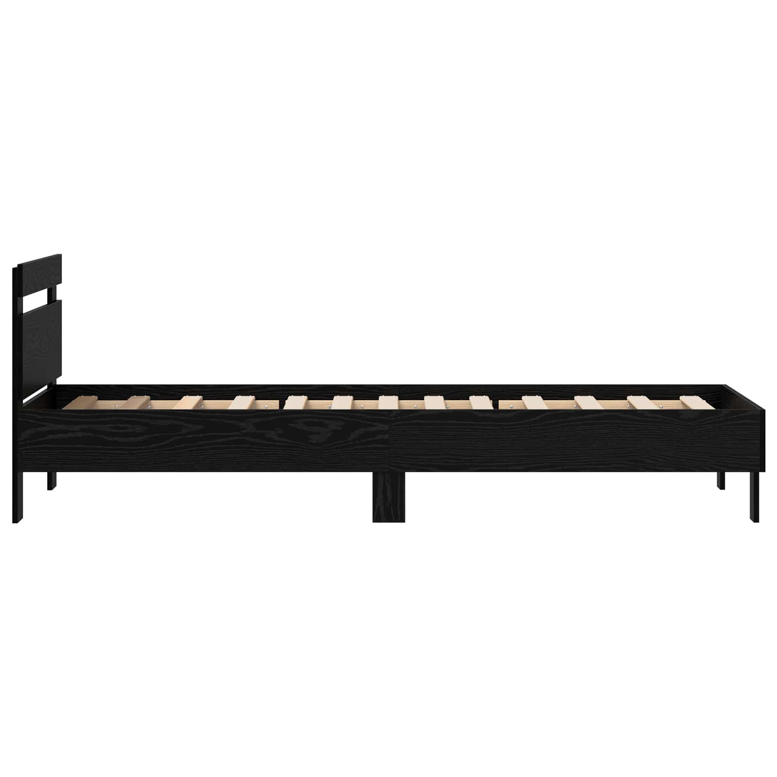 Sengestamme Svart Eik 98.5 x 200 cm Konstruert tre vidaXL