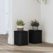 Planteholder 2 pcs Svart Eik 15 x 15 x 20 cm Konstruert tre