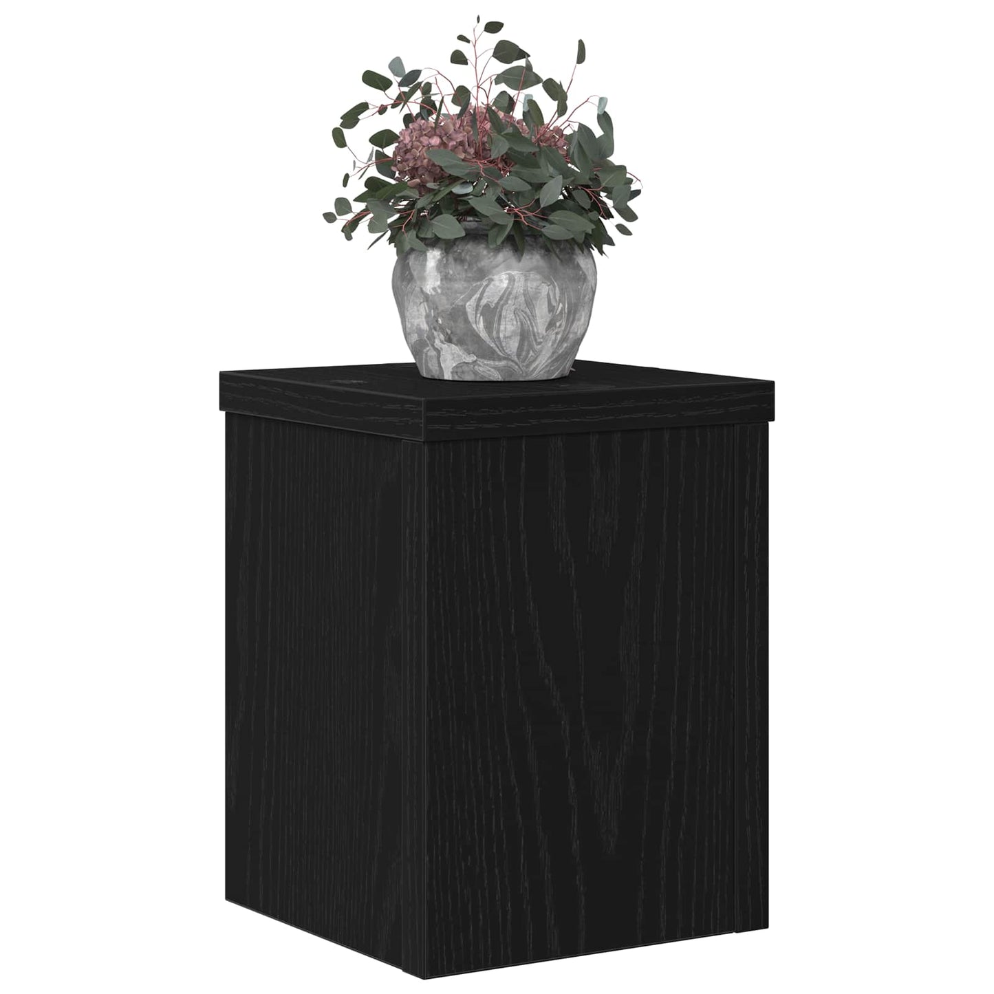 Planteholder 2 pcs Svart Eik 15 x 15 x 20 cm Konstruert tre