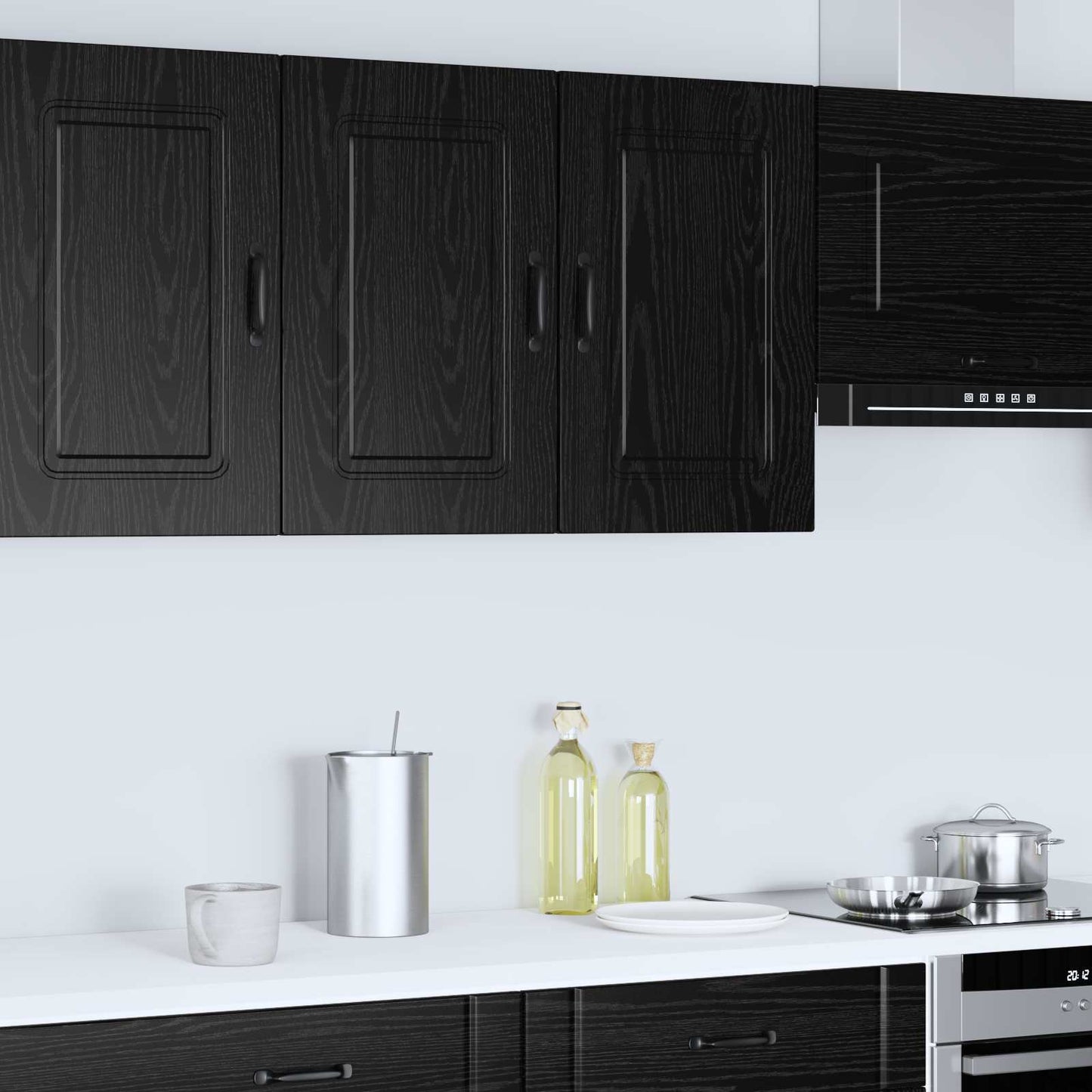Kjøkkenskap Kalmar Svart Eik 80 x 31 x 60 cm Konstruert tre vidaXL