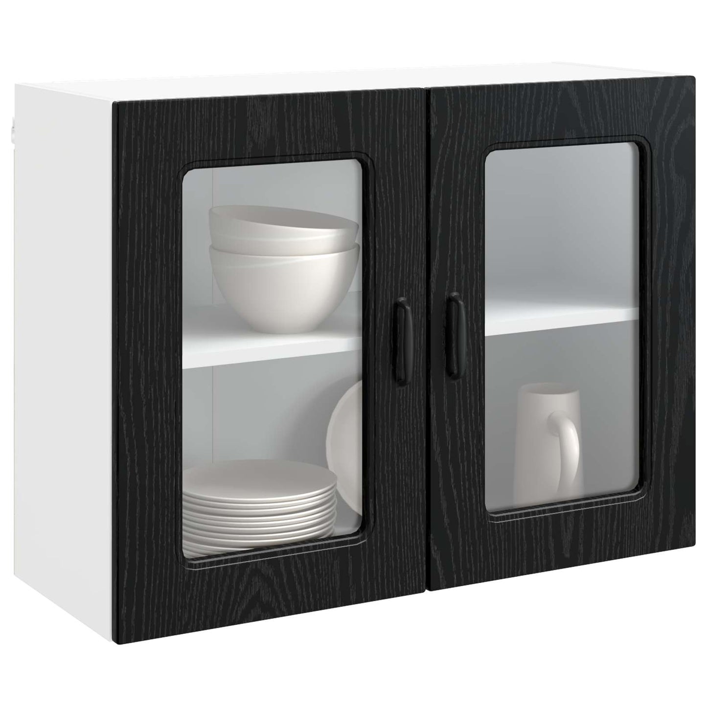 Kjøkkenskap Kalmar Svart Eik 80 x 31 x 60 cm Konstruert tre vidaXL