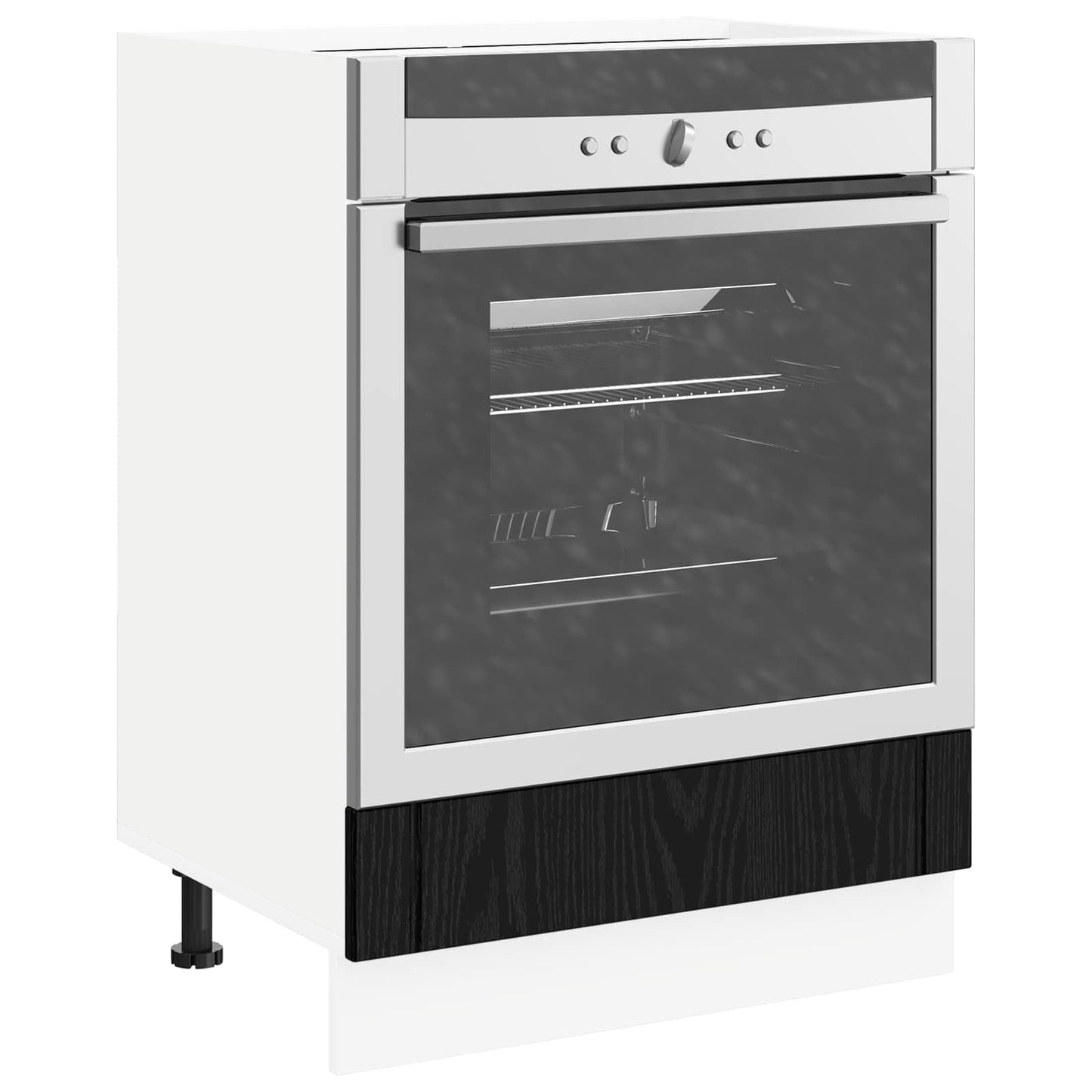Ovnskap LUCCA Svart eik 60 x 46 x 81,5 cm Konstruert tre