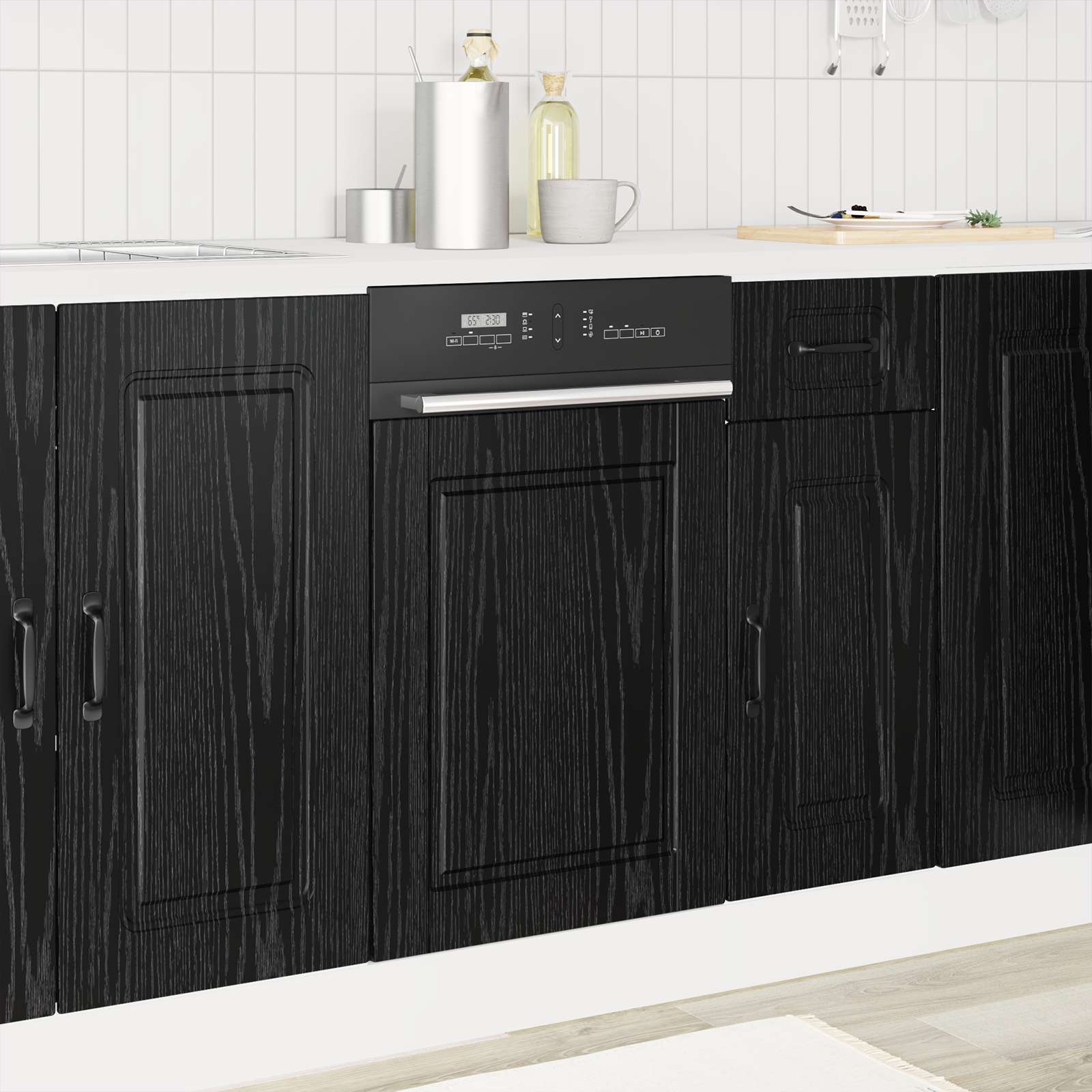 Kjøkkenskap Svart Eik 45 x 1,5 x 67 cm Konstruert tre vidaXL