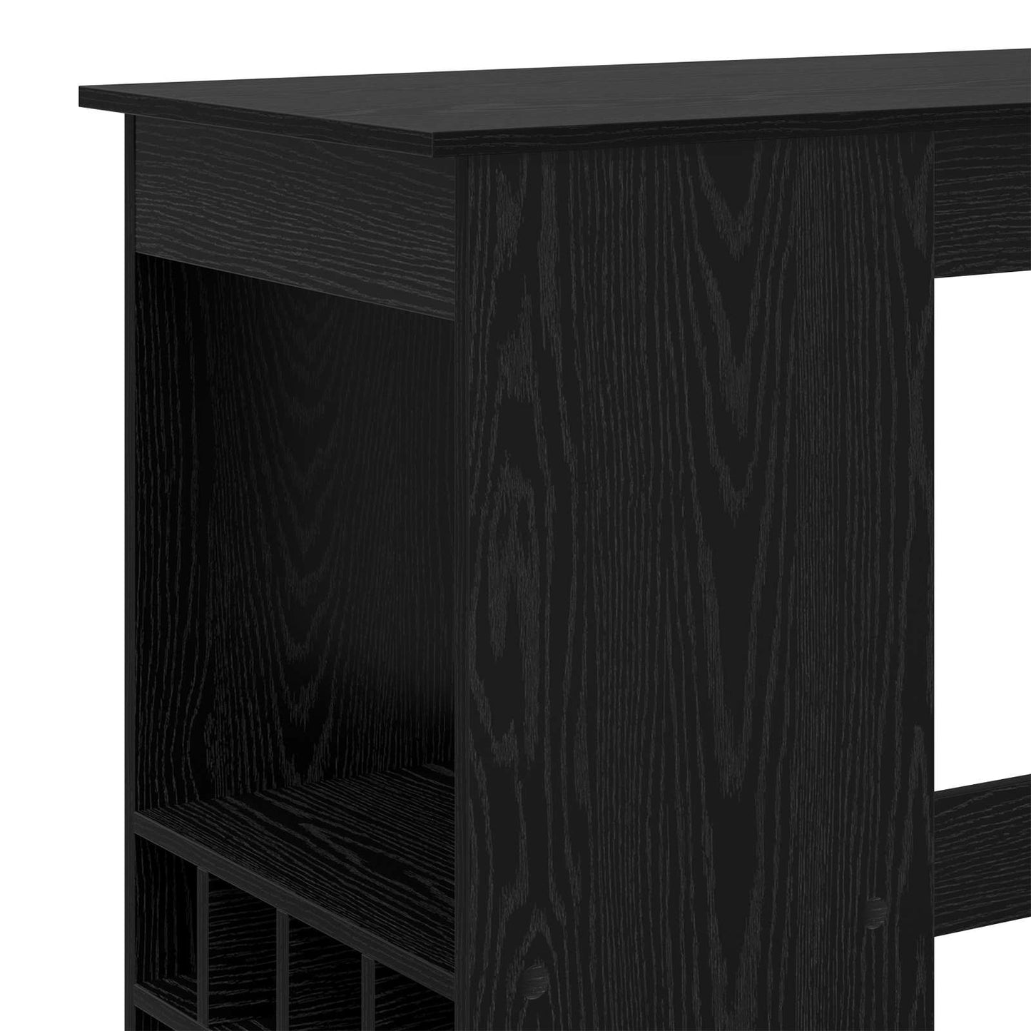 Barbord med hylle Svart Eik 90 x 47,5 x 103,5 cm Konstruert tre