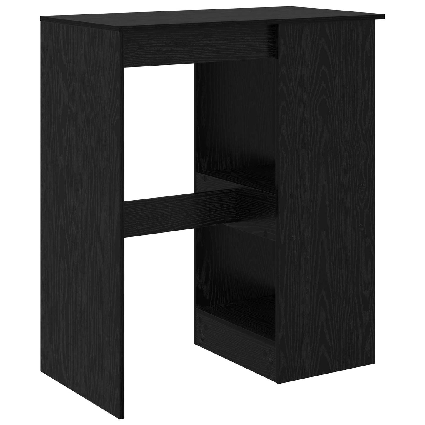 Barbord med hylle Svart Eik 90 x 47,5 x 103,5 cm Konstruert tre