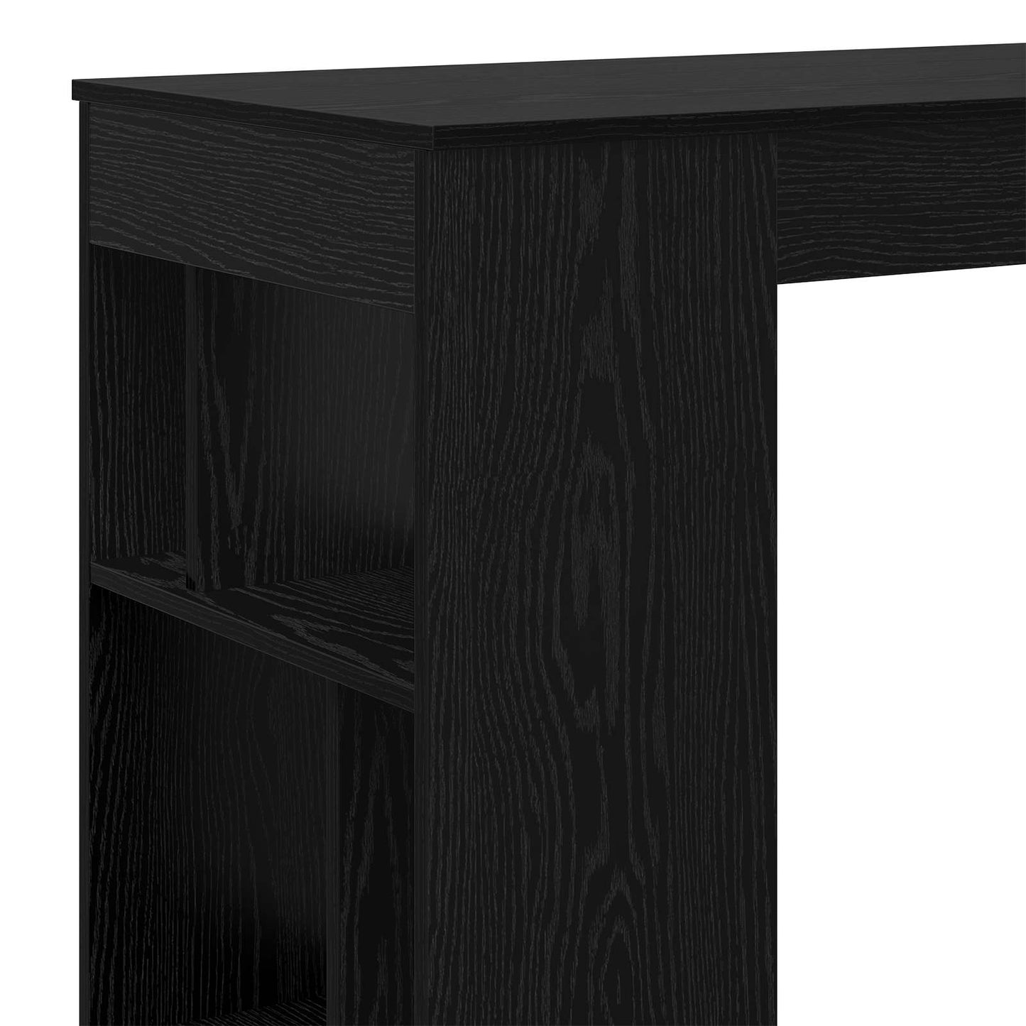 Barbord med hylle Svart Eik 102 x 50 x 103,5 cm Konstruert tre