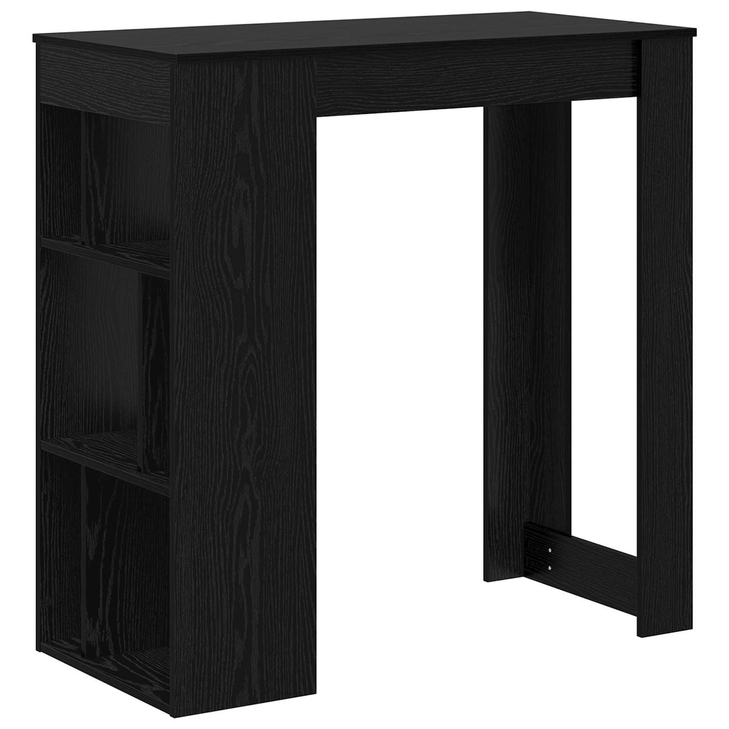 Barbord med hylle Svart Eik 102 x 50 x 103,5 cm Konstruert tre