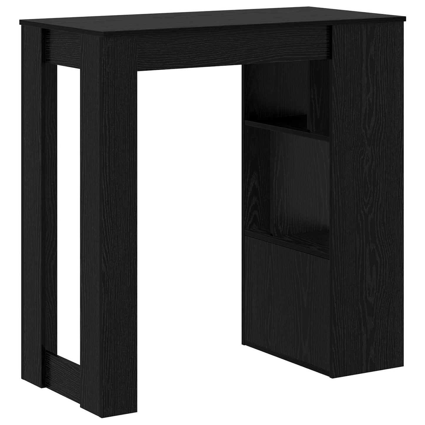 Barbord med hylle Svart Eik 102 x 50 x 103,5 cm Konstruert tre