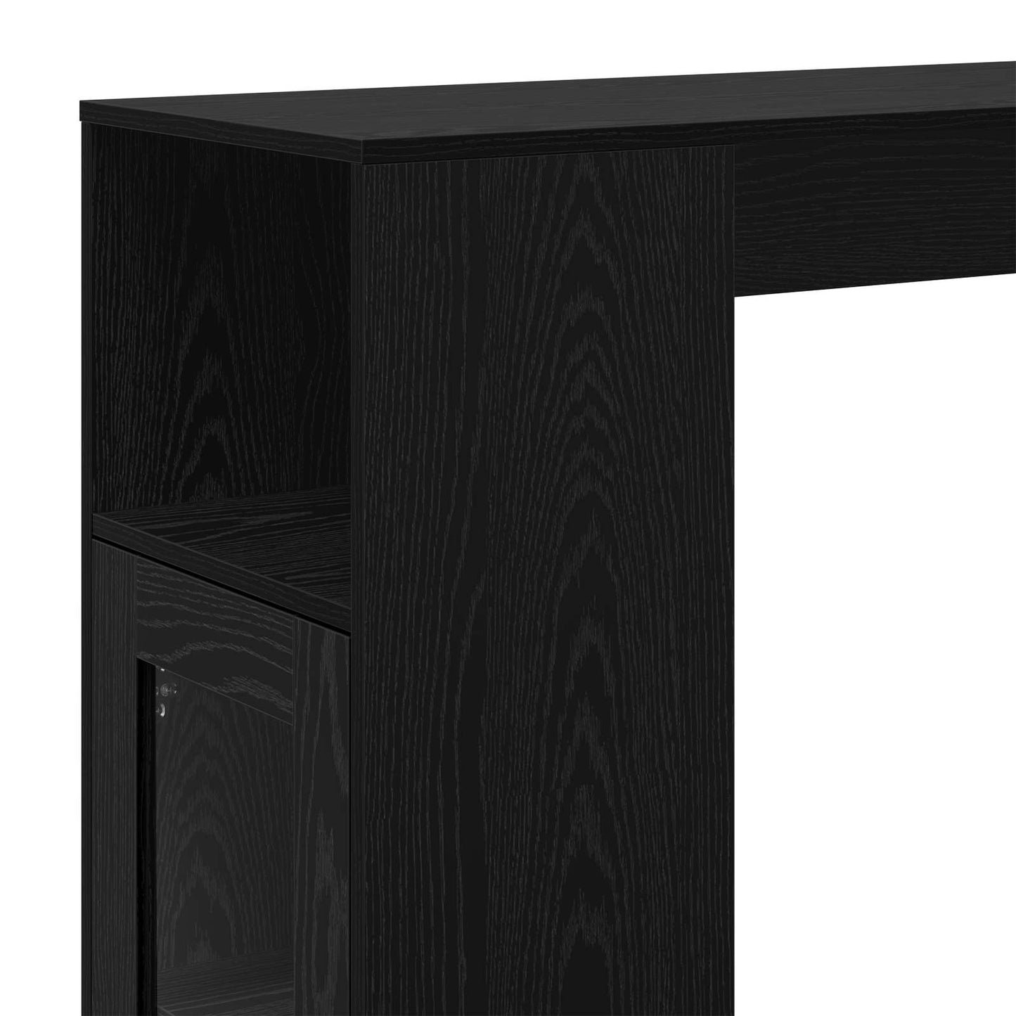 Barbord med hylle Svart Eik 101 x 40 x 103,5 cm Konstruert tre