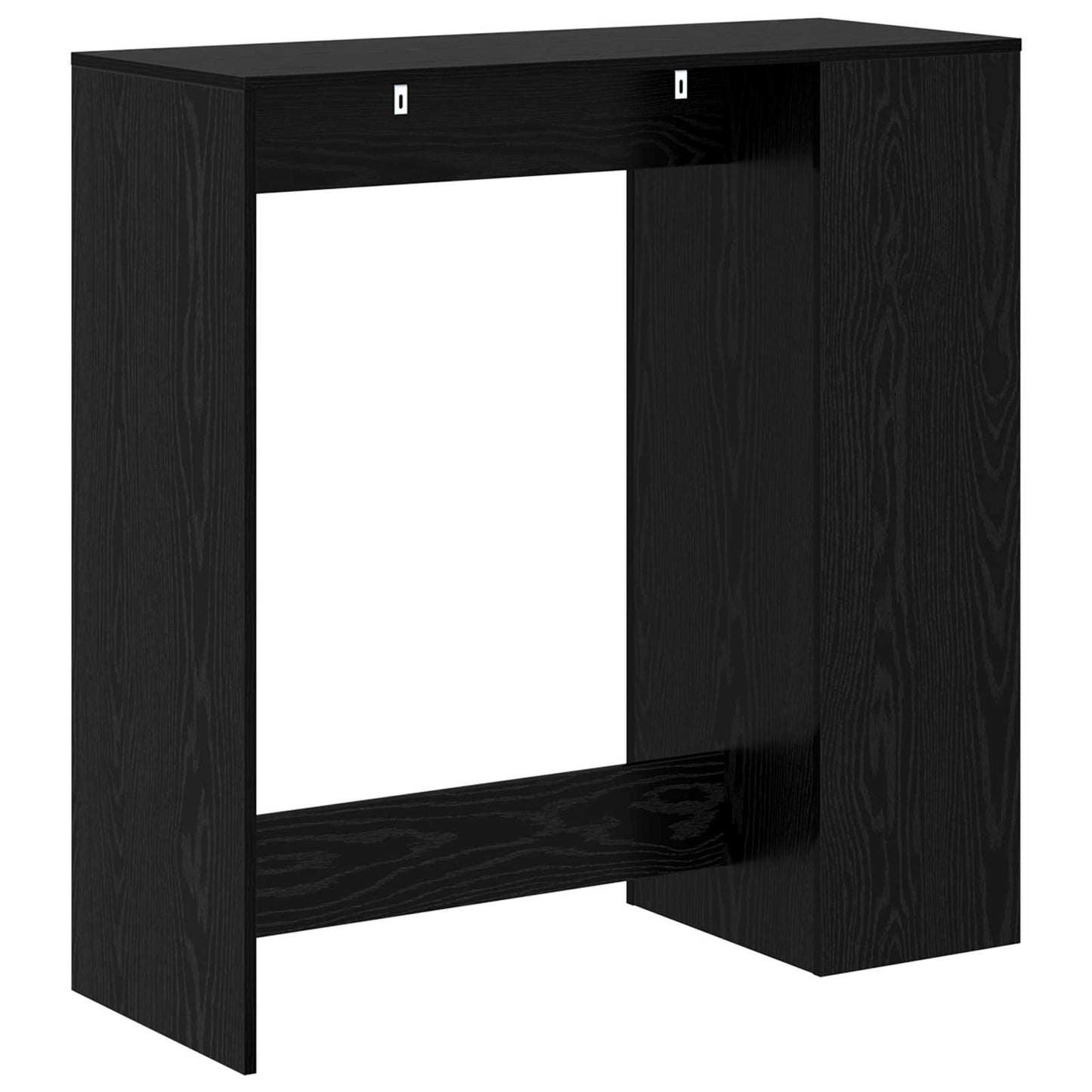 Barbord med hylle Svart Eik 101 x 40 x 103,5 cm Konstruert tre