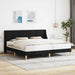 Sengestamme med hodegjerde Svart 180 x 200 cm Stoff
