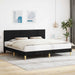 Sengestamme med hodegjerde Svart 180 x 200 cm Stoff