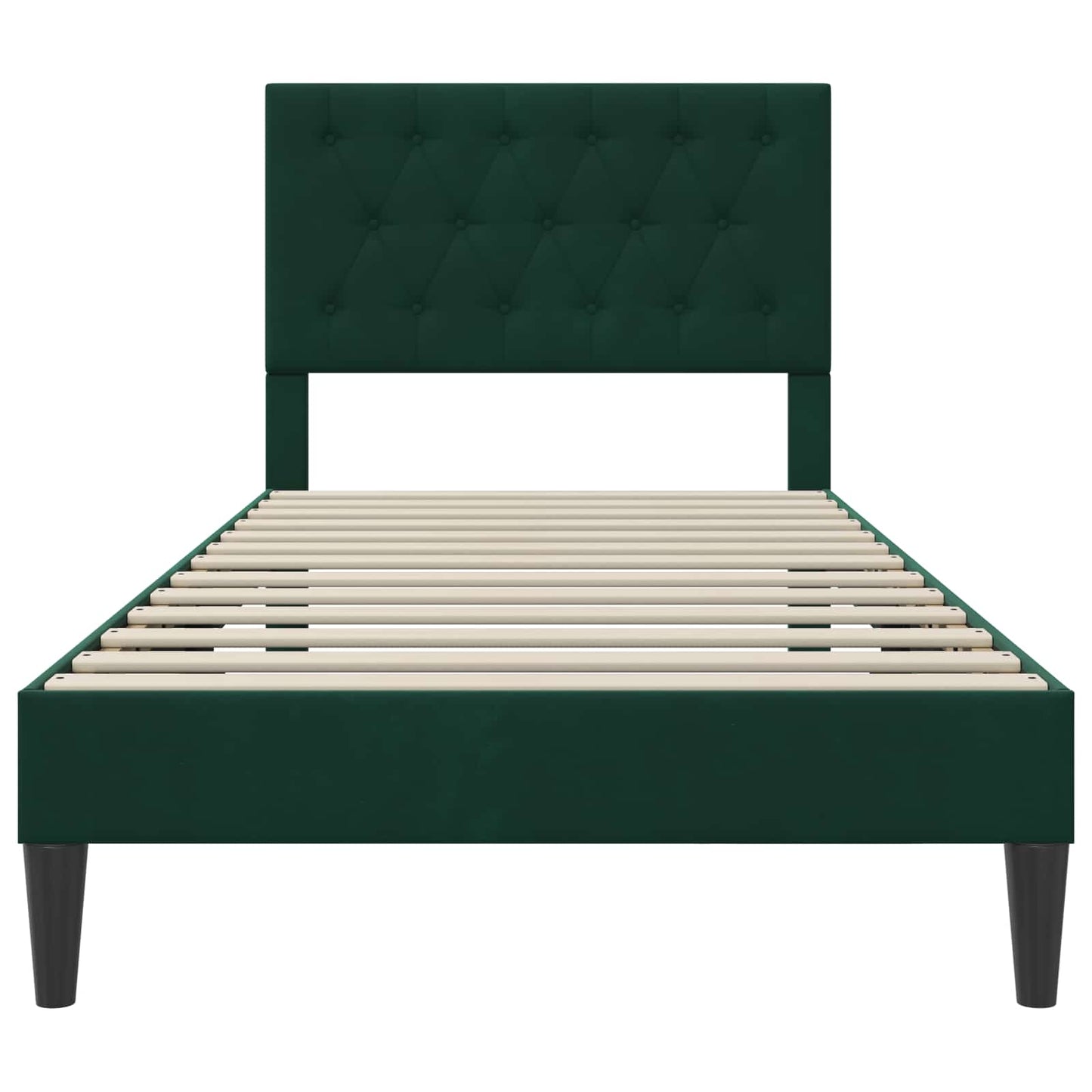 Sengestamme med hodegjerde Svart 90 x 190 cm Fløyel
