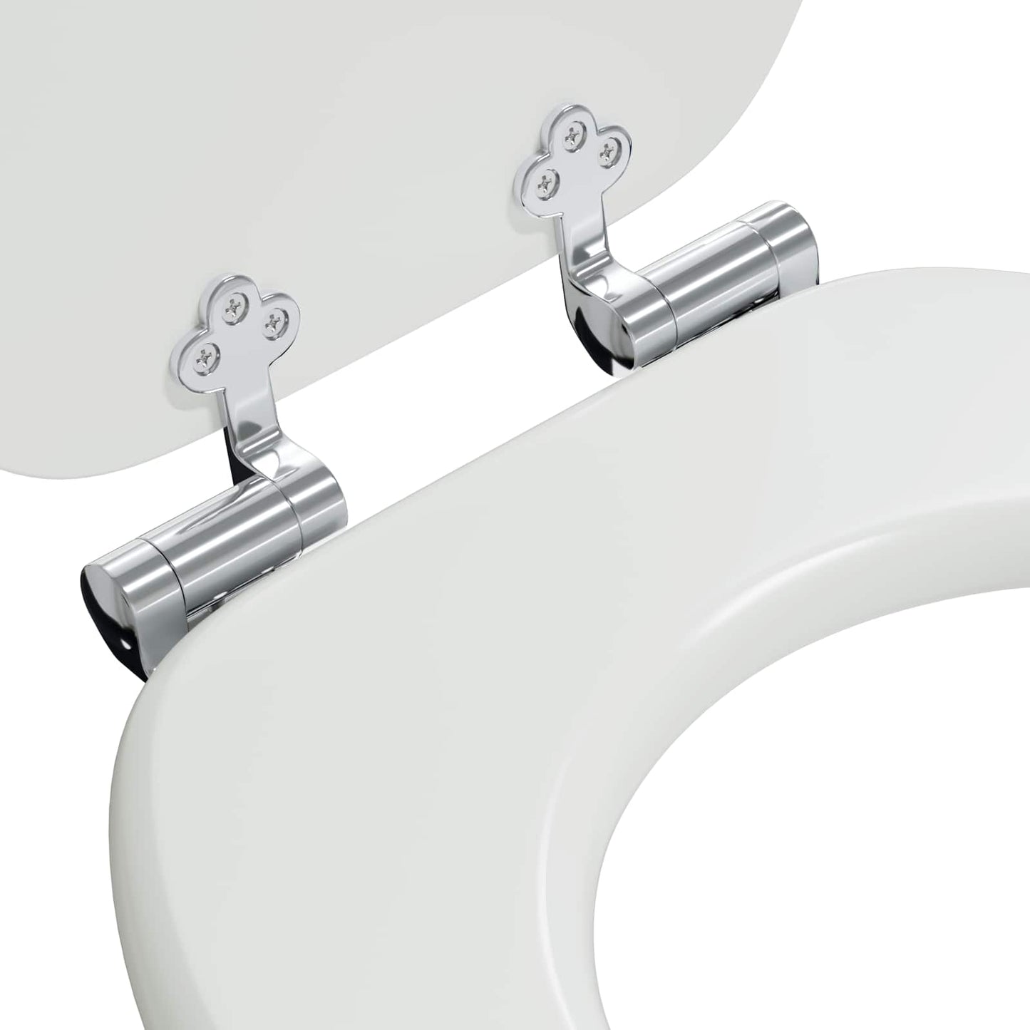 Myk-lukking toalettsete 2 pcs Hvit 44 x 38 cm MDF-plater