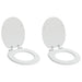 Myk-lukking toalettsete 2 pcs Hvit 44 x 38 cm MDF-plater