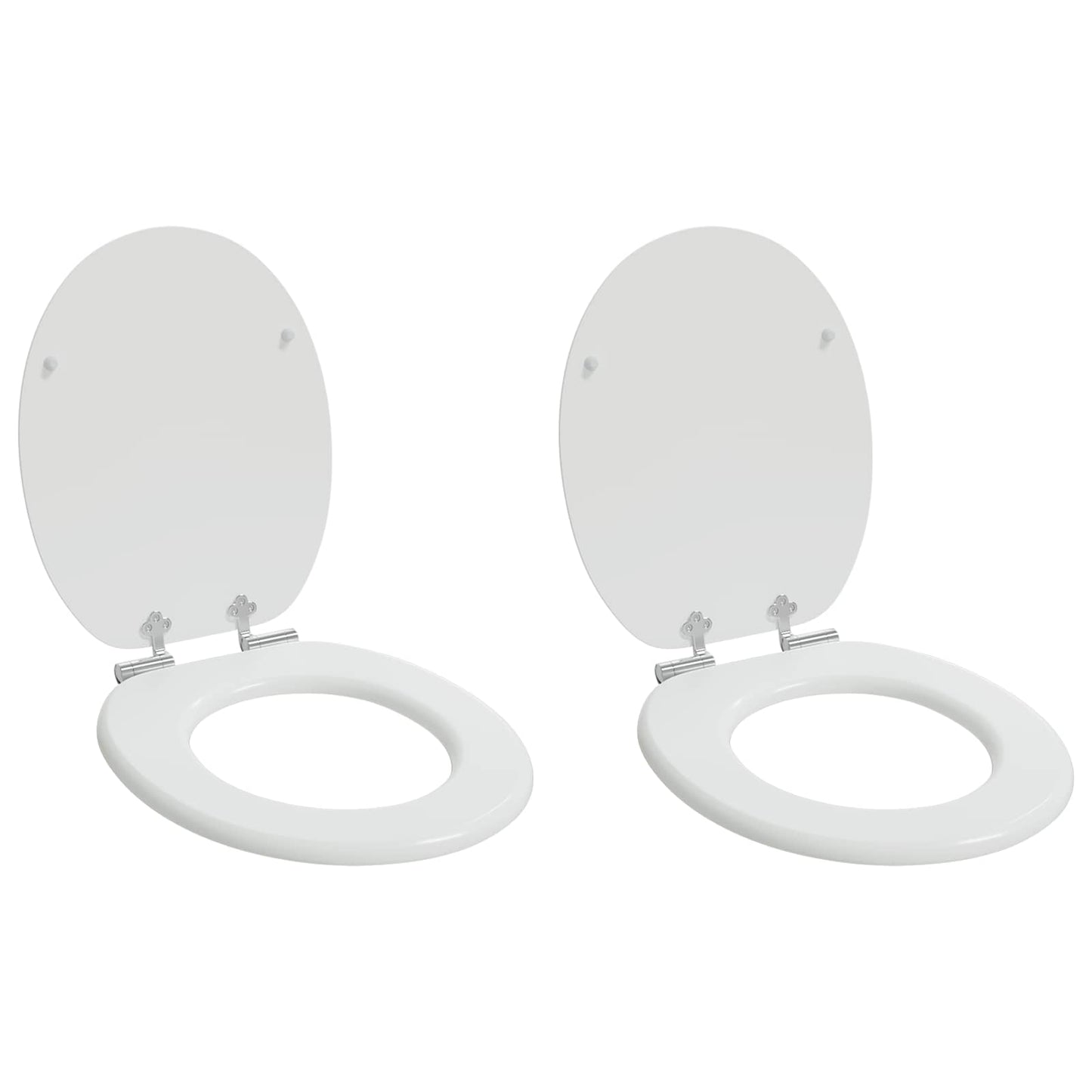 Myk-lukking toalettsete 2 pcs Hvit 44 x 38 cm MDF-plater