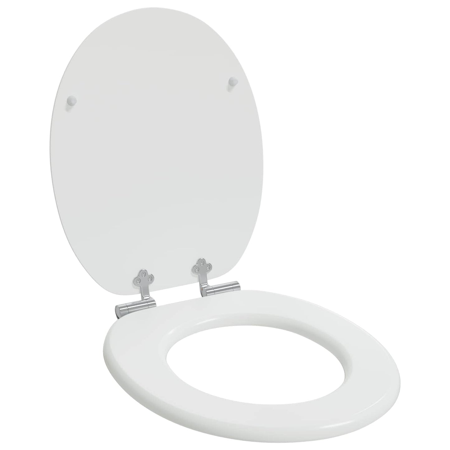 Myk-lukking toalettsete 2 pcs Hvit 44 x 38 cm MDF-plater