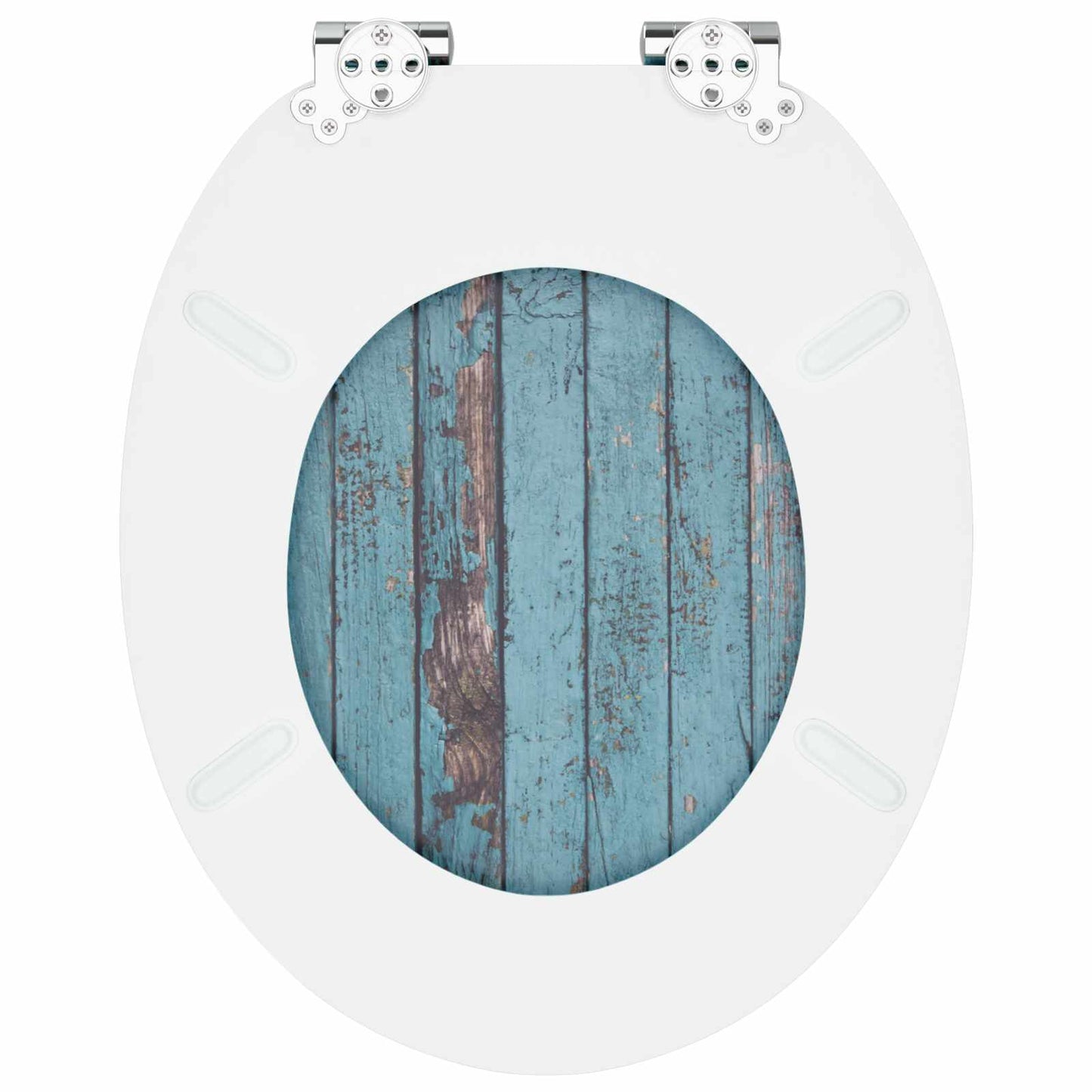 Myk-lukking toalettsete 2 pcs Blå 44 x 38 cm MDF-plater