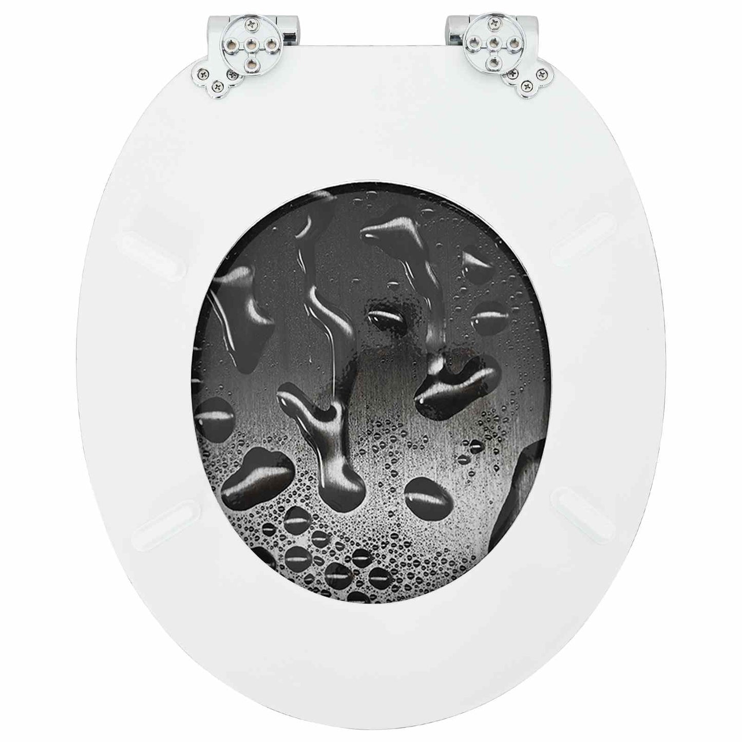 Myk-lukking toalettsete 2 pcs Grå 44 x 38 cm MDF-plater