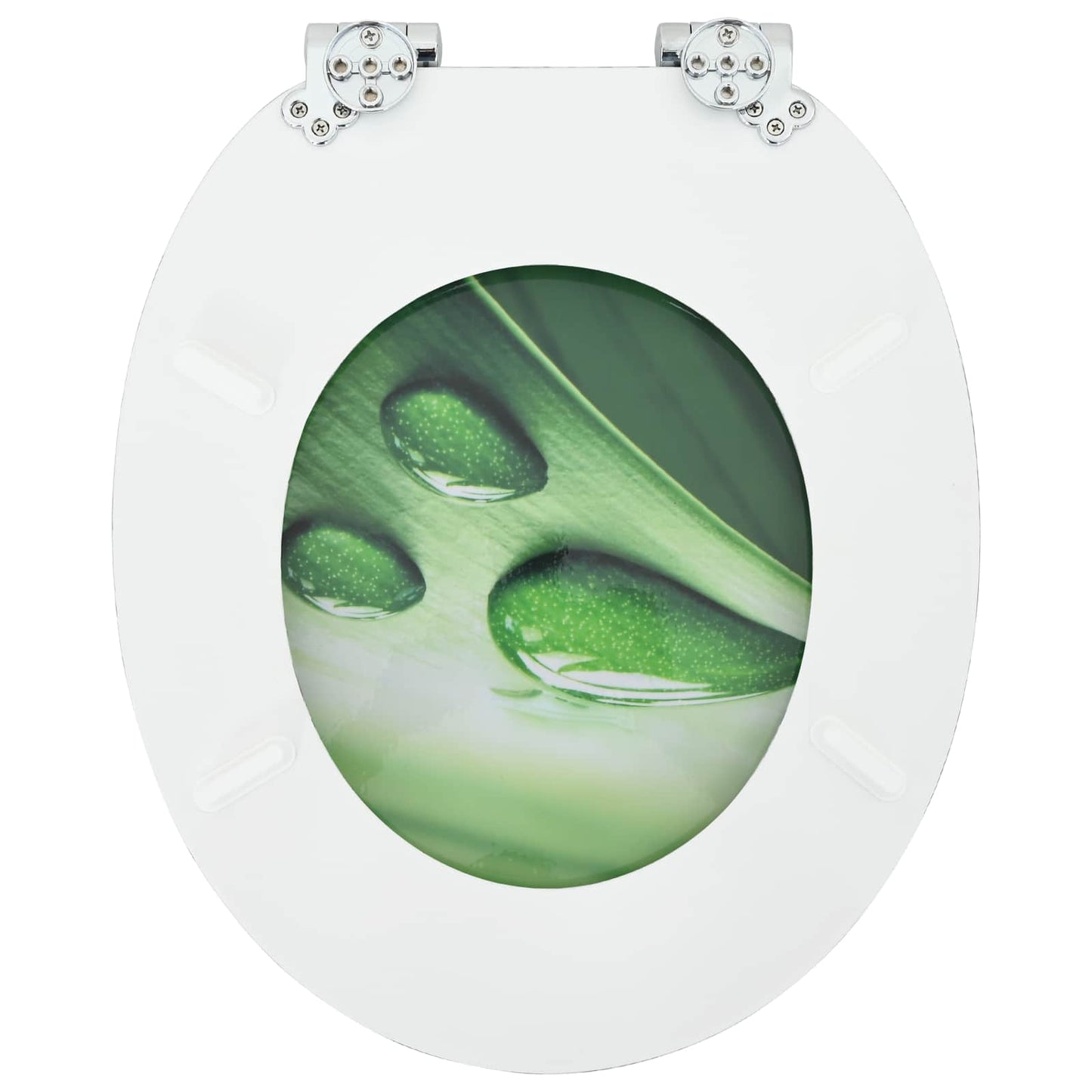 Myk-lukking toalettsete 2 pcs Grønn dråpe 44 x 38 cm MDF-plater