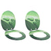 Myk-lukking toalettsete 2 pcs Grønn dråpe 44 x 38 cm MDF-plater
