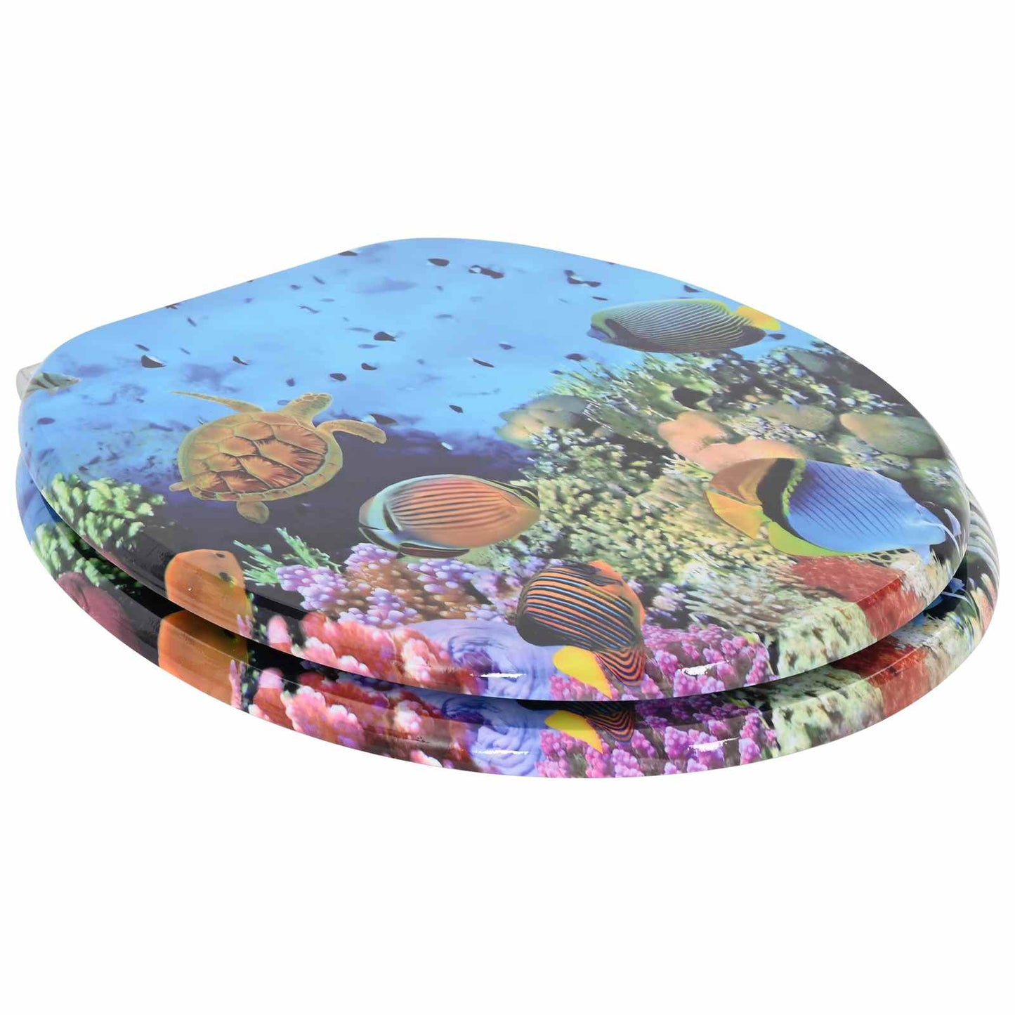 Myk-lukking toalettsete 2 pcs Dyp havblå 44 x 38 cm MDF-plater