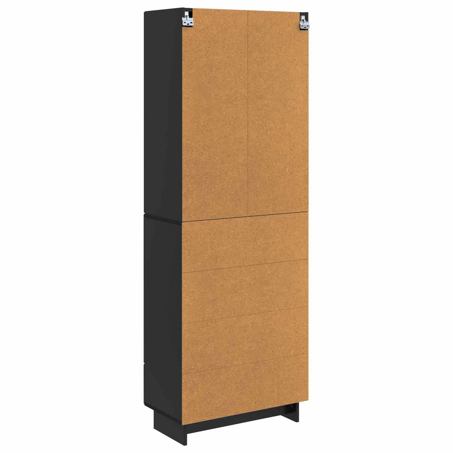 Skapsett 2 pcs Svart 66 x 34,5 x 95 cm Konstruert tre